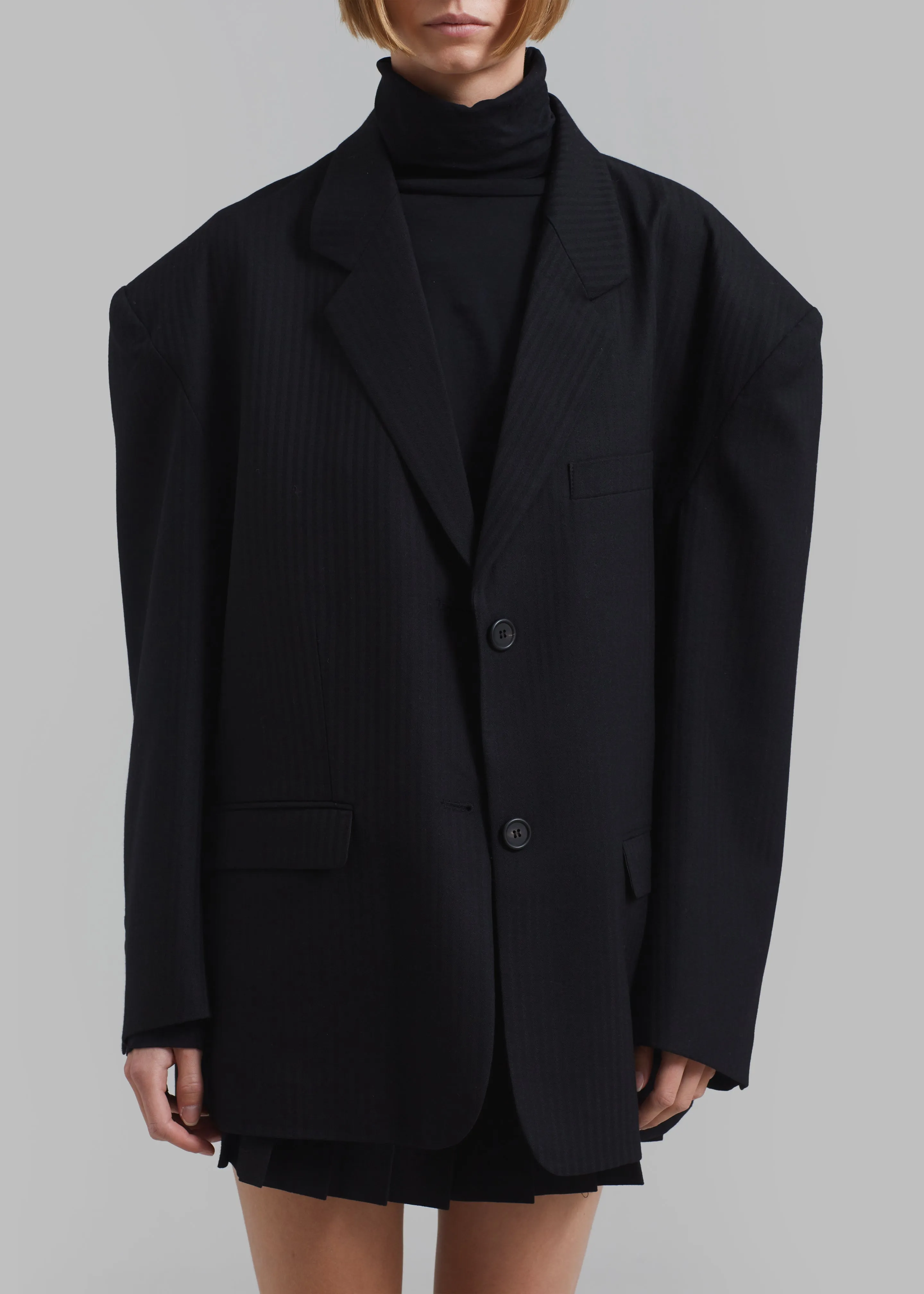 Ingrid Oversized Blazer - Black Stripe sold by Frankie Shop product image thumbnail 3