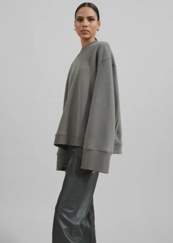 Talia Sweatshirt - Light Khaki sold by Frankie Shop