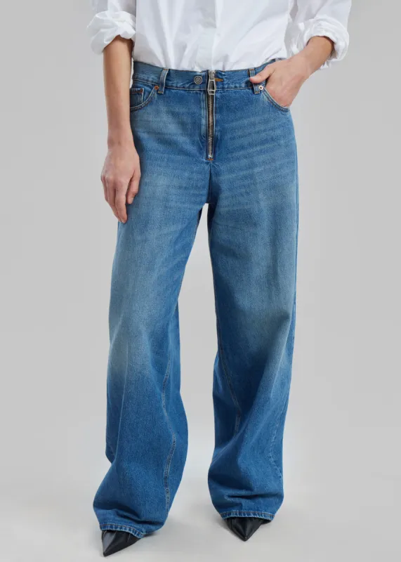 Haikure Bethany Zip Pants - Piano Blue sold by Frankie Shop