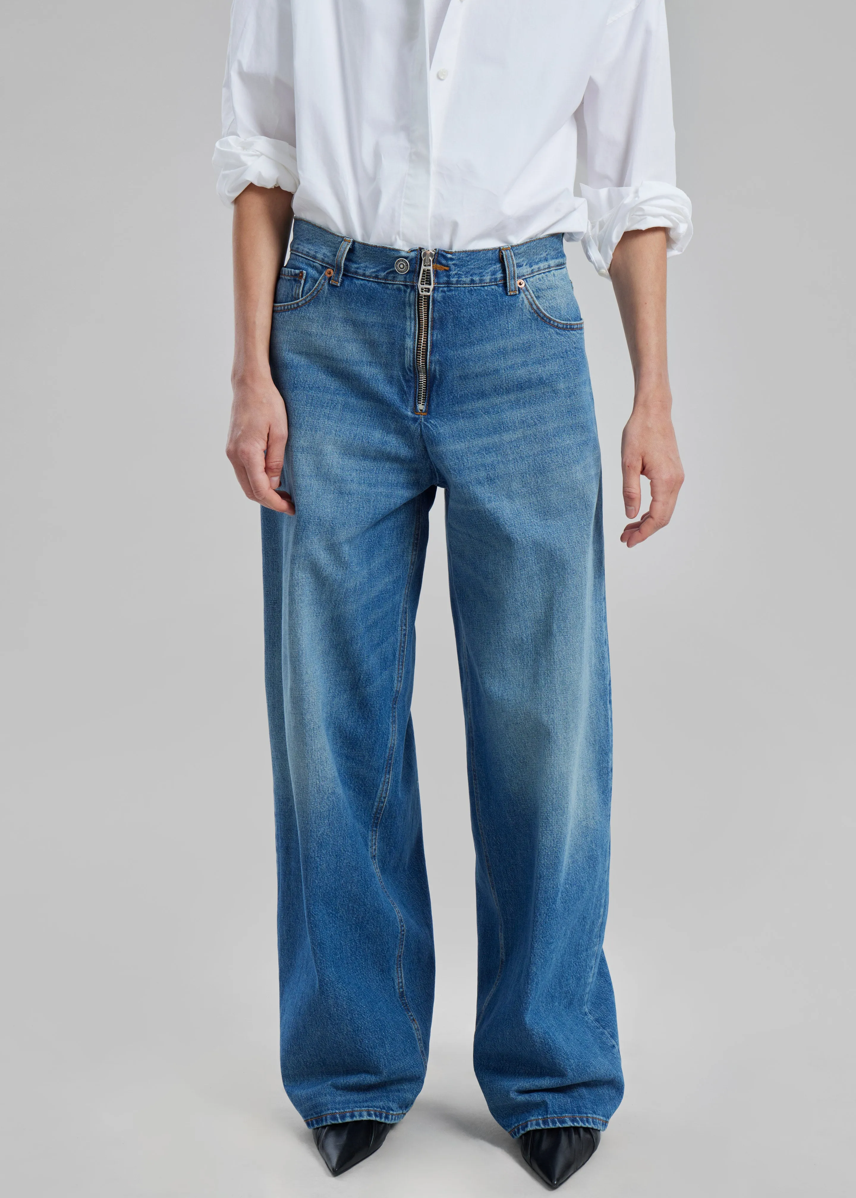 Haikure Bethany Zip Pants - Piano Blue sold by Frankie Shop product image thumbnail 3