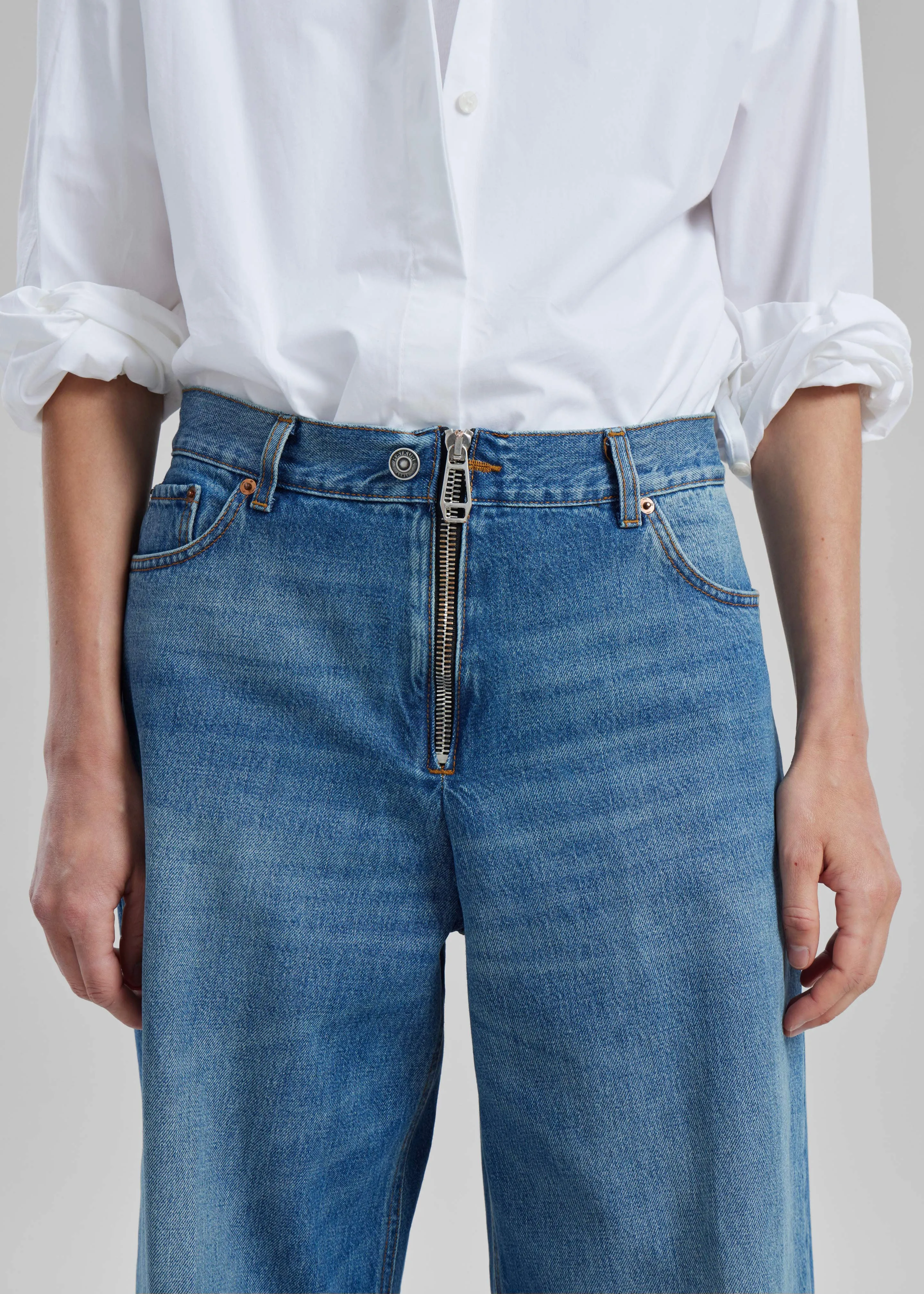 Haikure Bethany Zip Pants - Piano Blue sold by Frankie Shop product image thumbnail 5