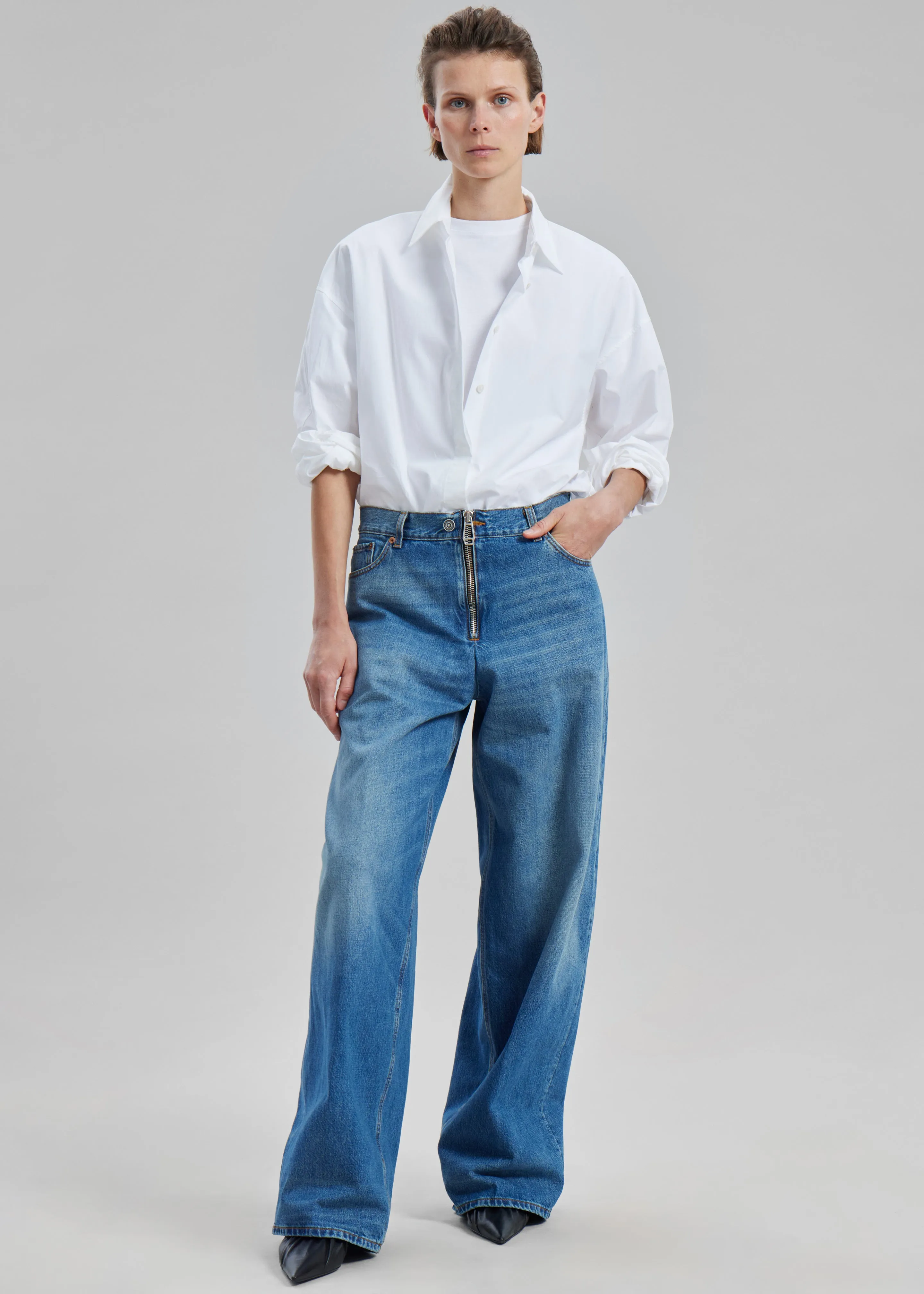 Haikure Bethany Zip Pants - Piano Blue sold by Frankie Shop product image thumbnail 2