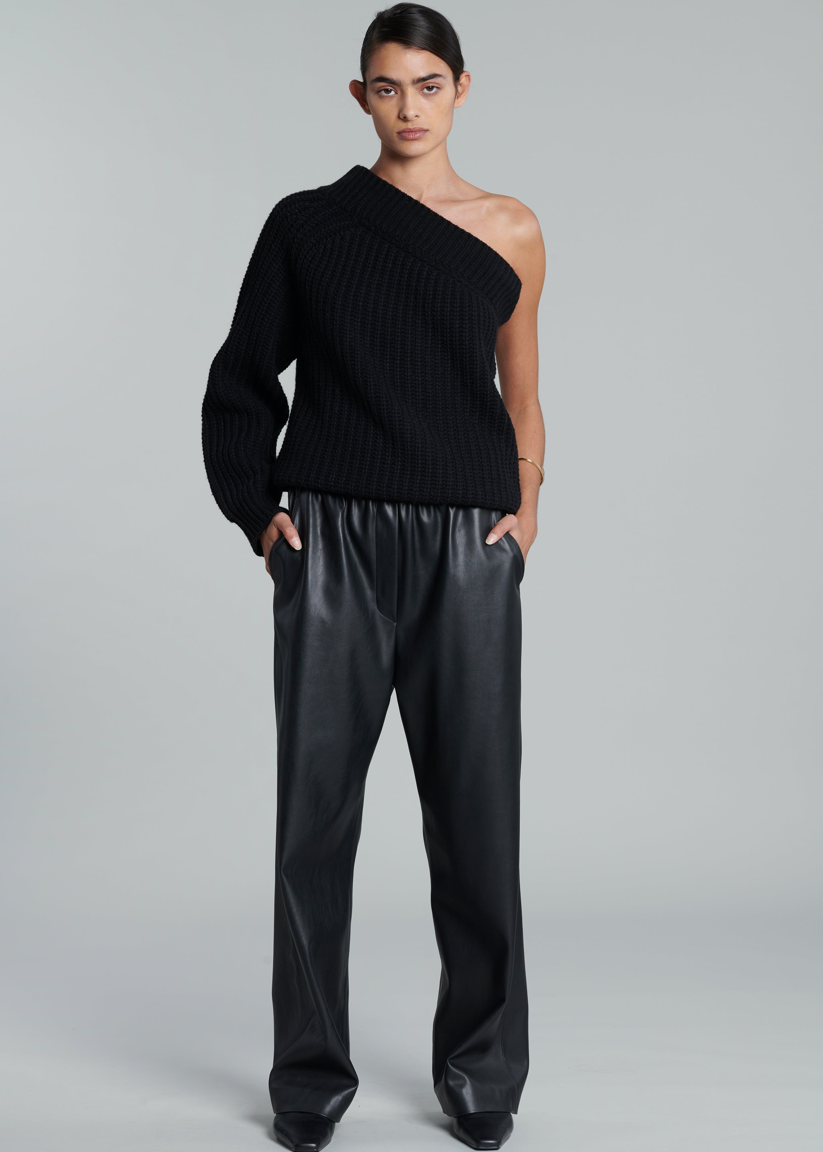 Kelan Faux Leather Pants - Black sold by Frankie Shop