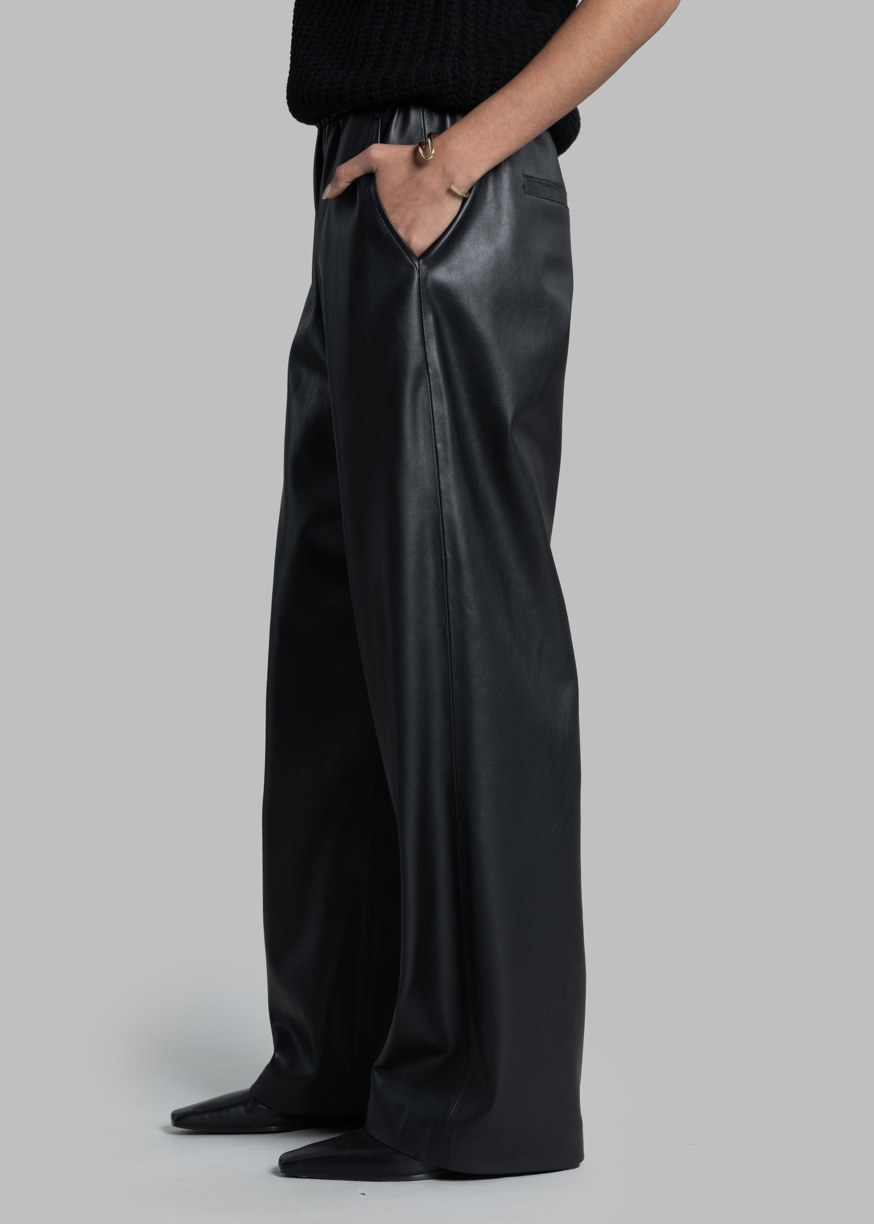 Kelan Faux Leather Pants - Black sold by Frankie Shop product image thumbnail 4