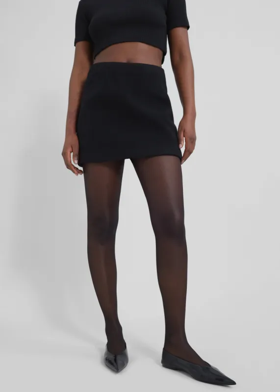 Kerrigan Wool Mini Skirt - Black made by Frankie Shop