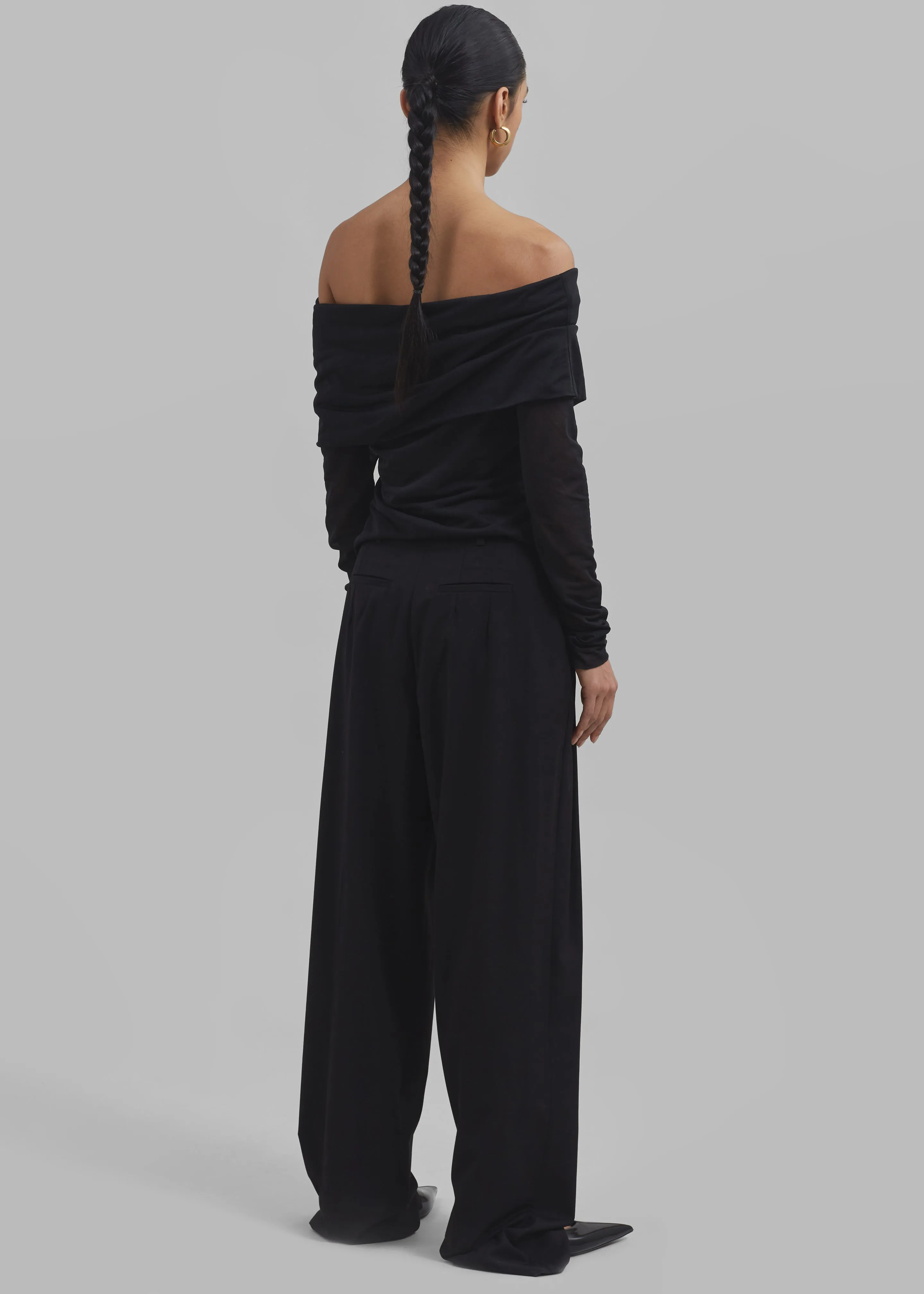 Rotate Sheer Off-Shoulder Top - Black sold by Frankie Shop product image thumbnail 4