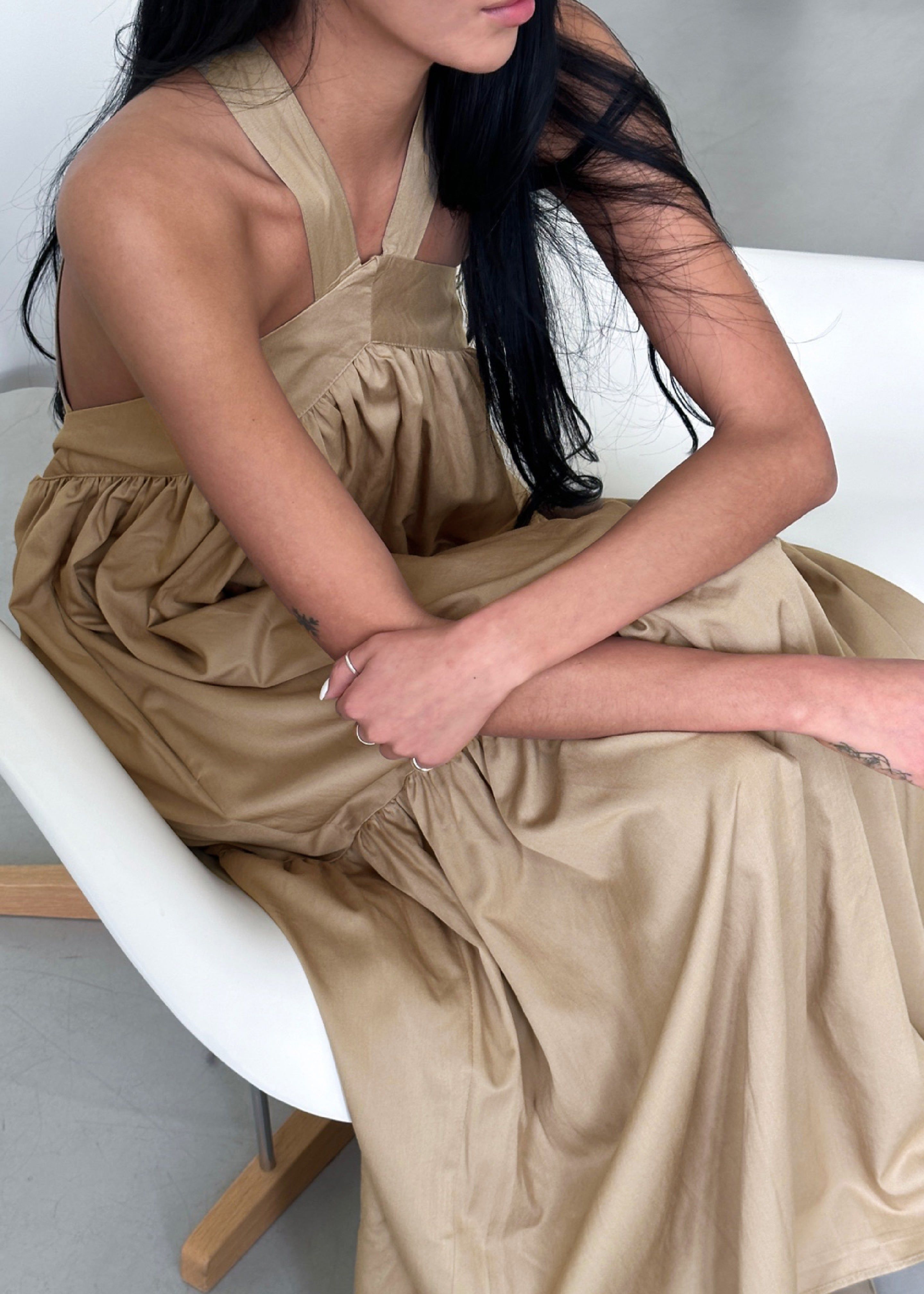 Gracie Halter Maxi Dress - Beige sold by Frankie Shop product image thumbnail 3