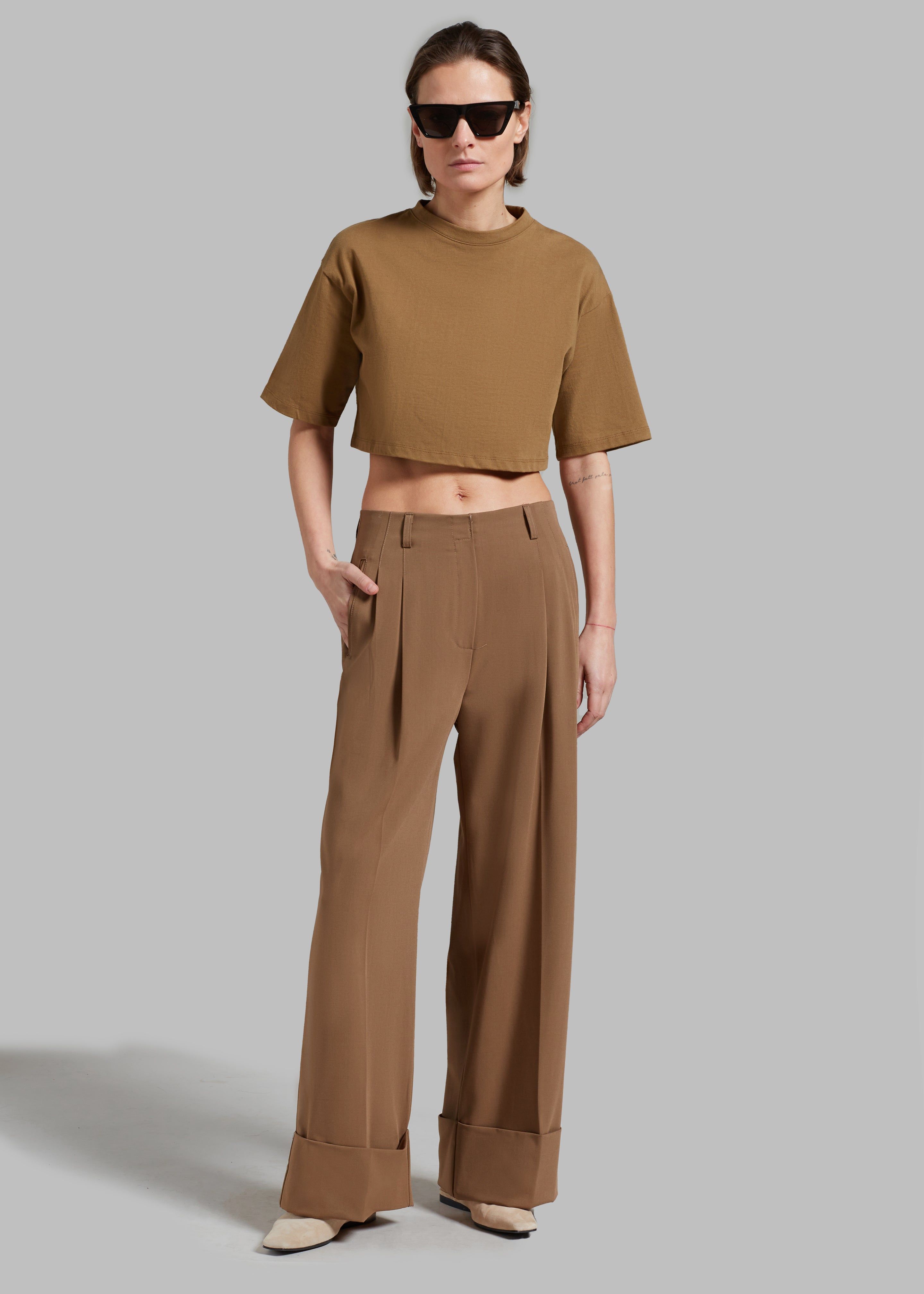 Dax Wide Cuff Trousers - Brown sold by Frankie Shop product image thumbnail 4