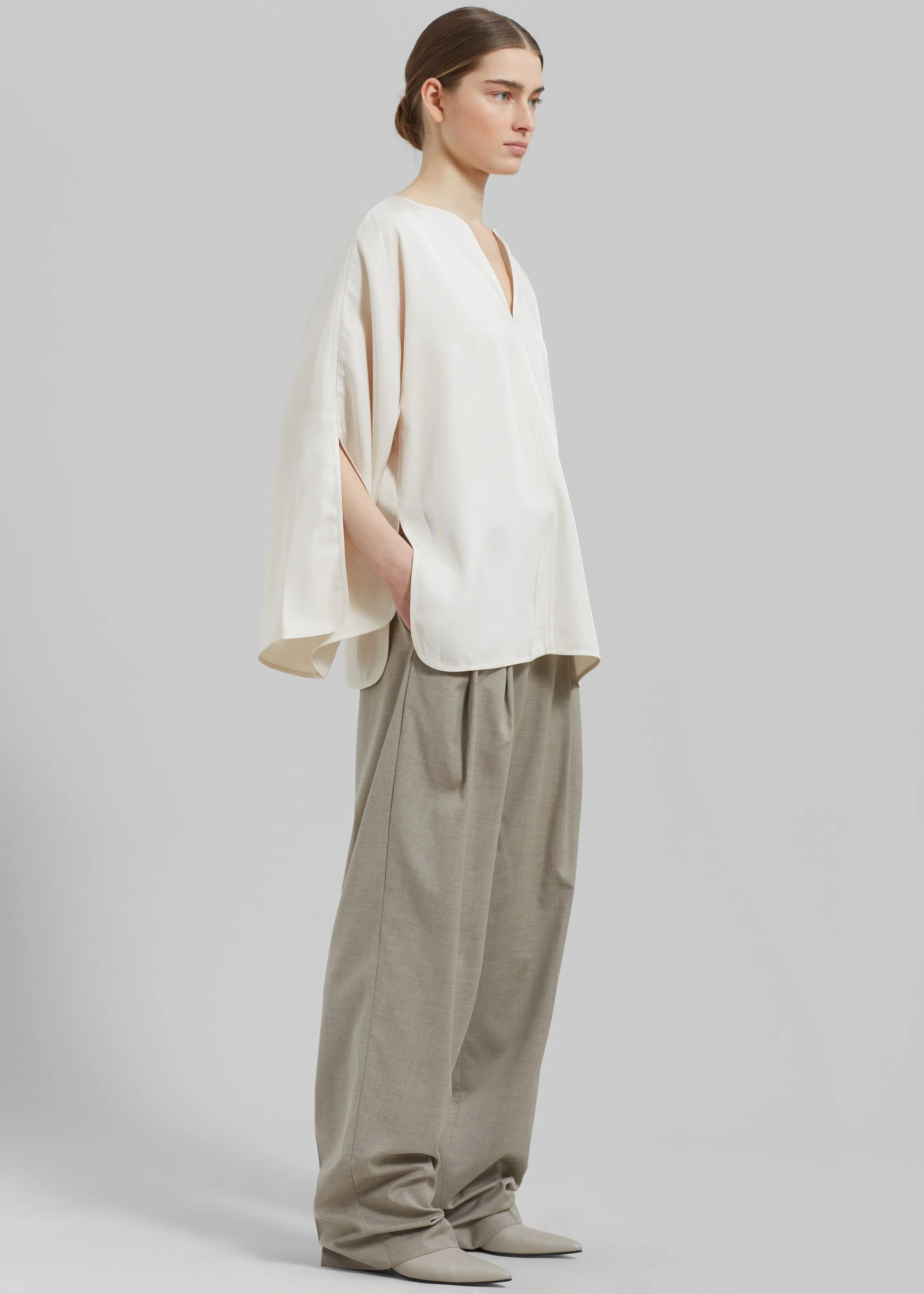 By Malene Birger Calias Top - Vanilla Cream sold by Frankie Shop product image thumbnail 2