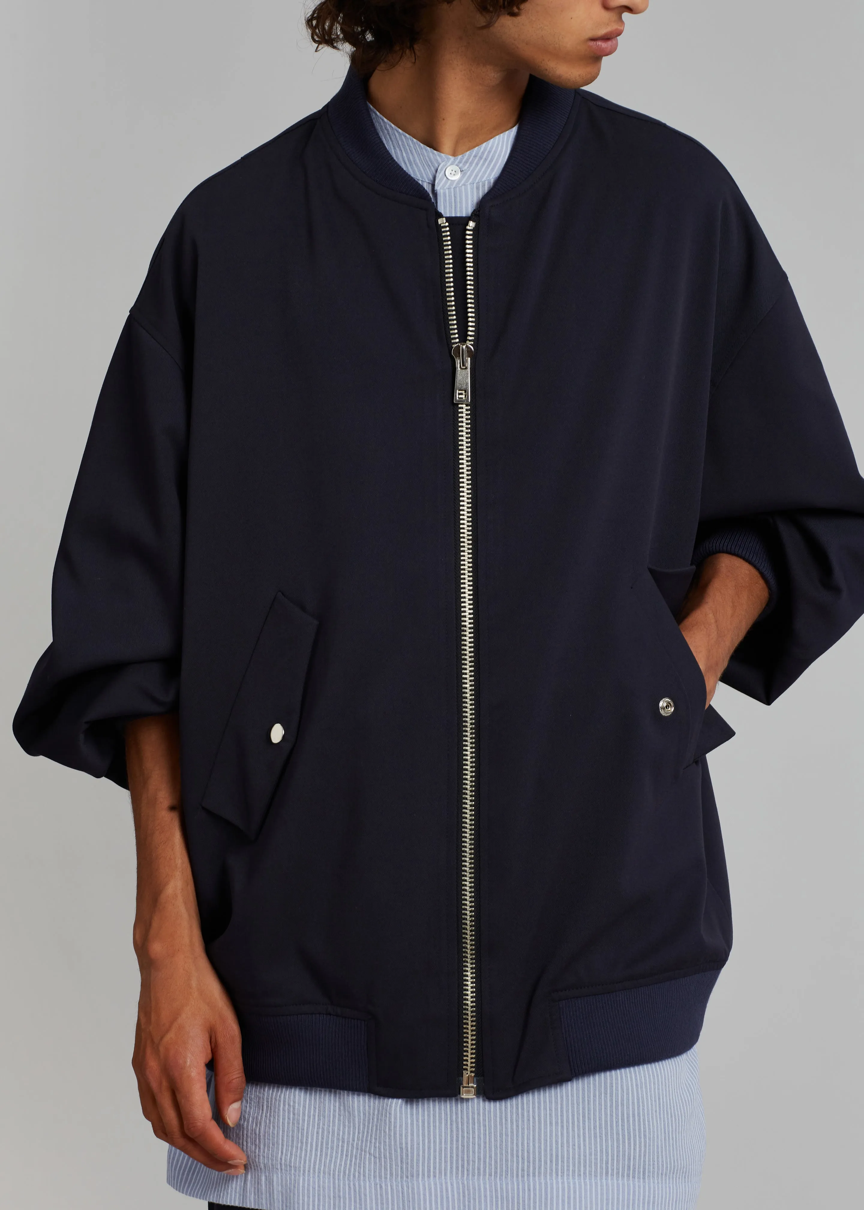 Evans Bomber - Navy sold by Frankie Shop product image thumbnail 4