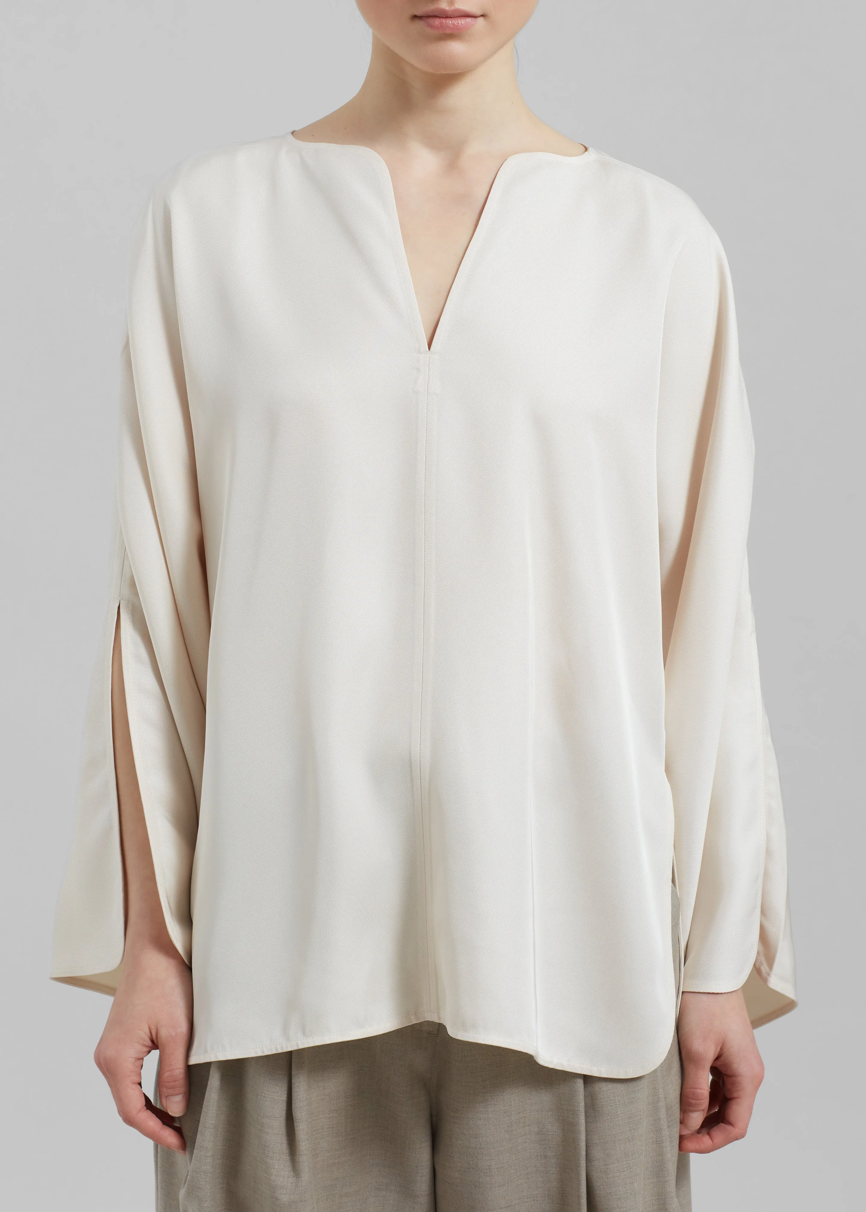 By Malene Birger Calias Top - Vanilla Cream sold by Frankie Shop product image thumbnail 3