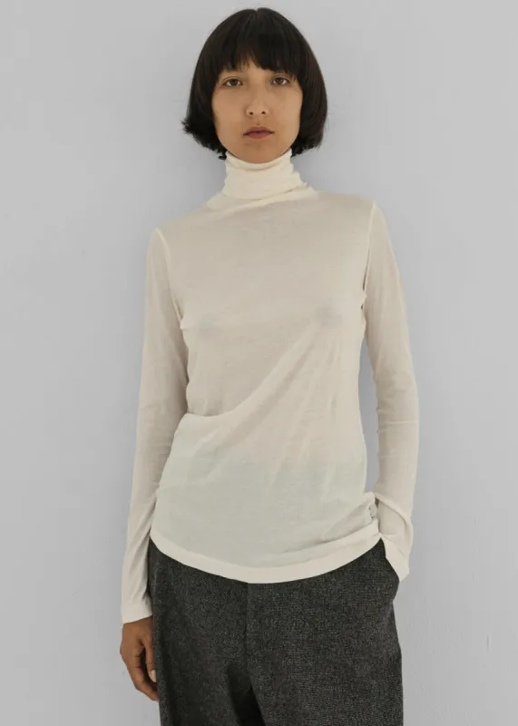 Rika Studios Riley Roll-Nk Tee - Ecru made by Frankie Shop