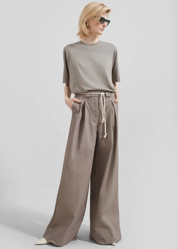 The Garment Cassano Wide Pants - Smoke made by Frankie Shop