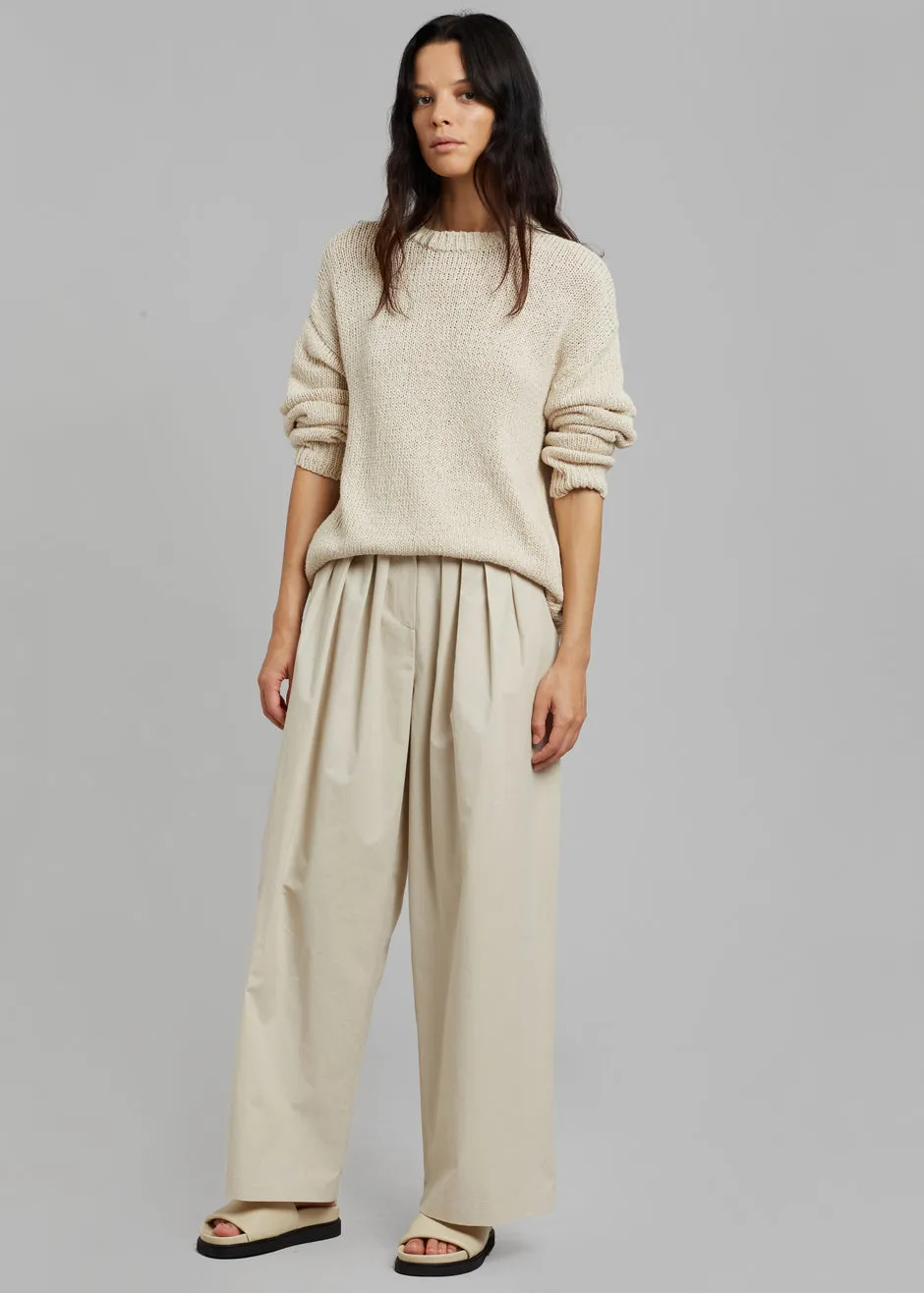 Jane Pleated Pants - Cream sold by Frankie Shop