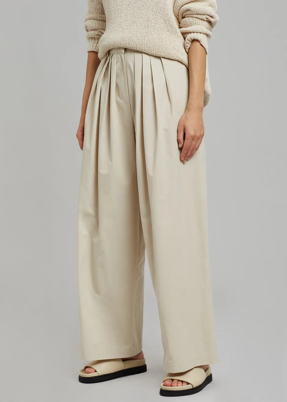 Jane Pleated Pants - Cream sold by Frankie Shop product image thumbnail 2