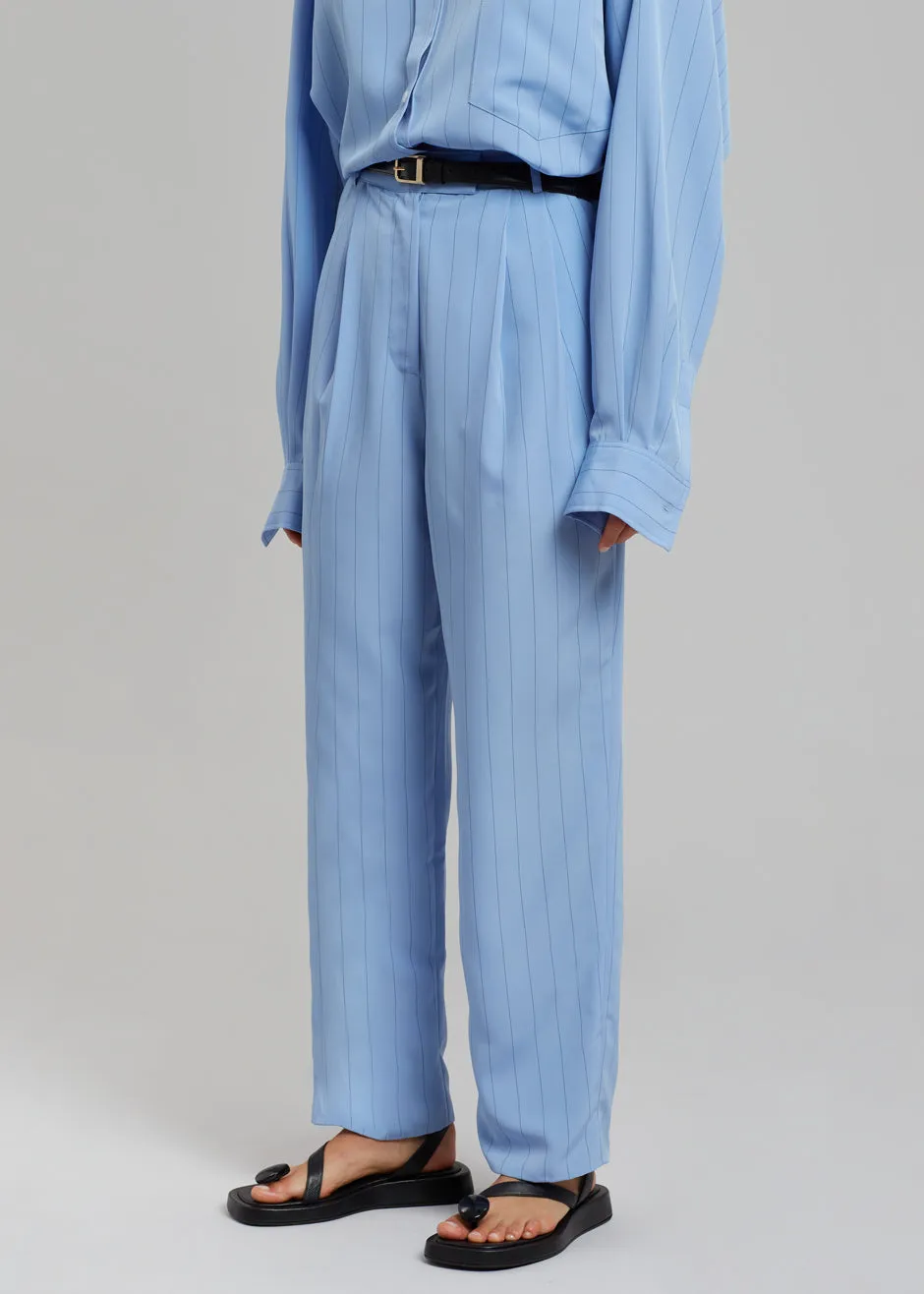 Bea Fluid Stripe Suit Pants - Powder Blue sold by Frankie Shop product image thumbnail 3