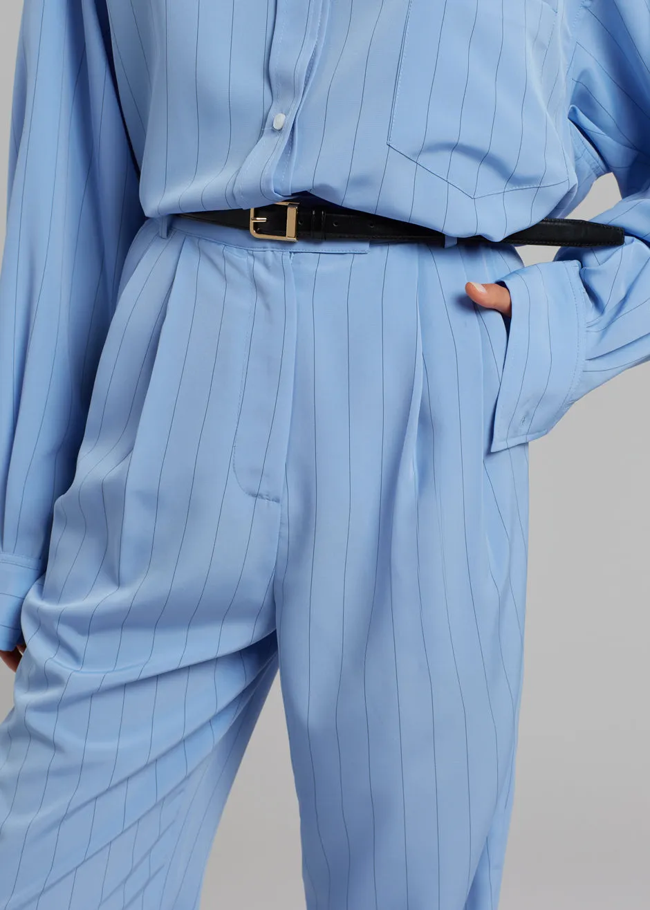 Bea Fluid Stripe Suit Pants - Powder Blue sold by Frankie Shop product image thumbnail 2