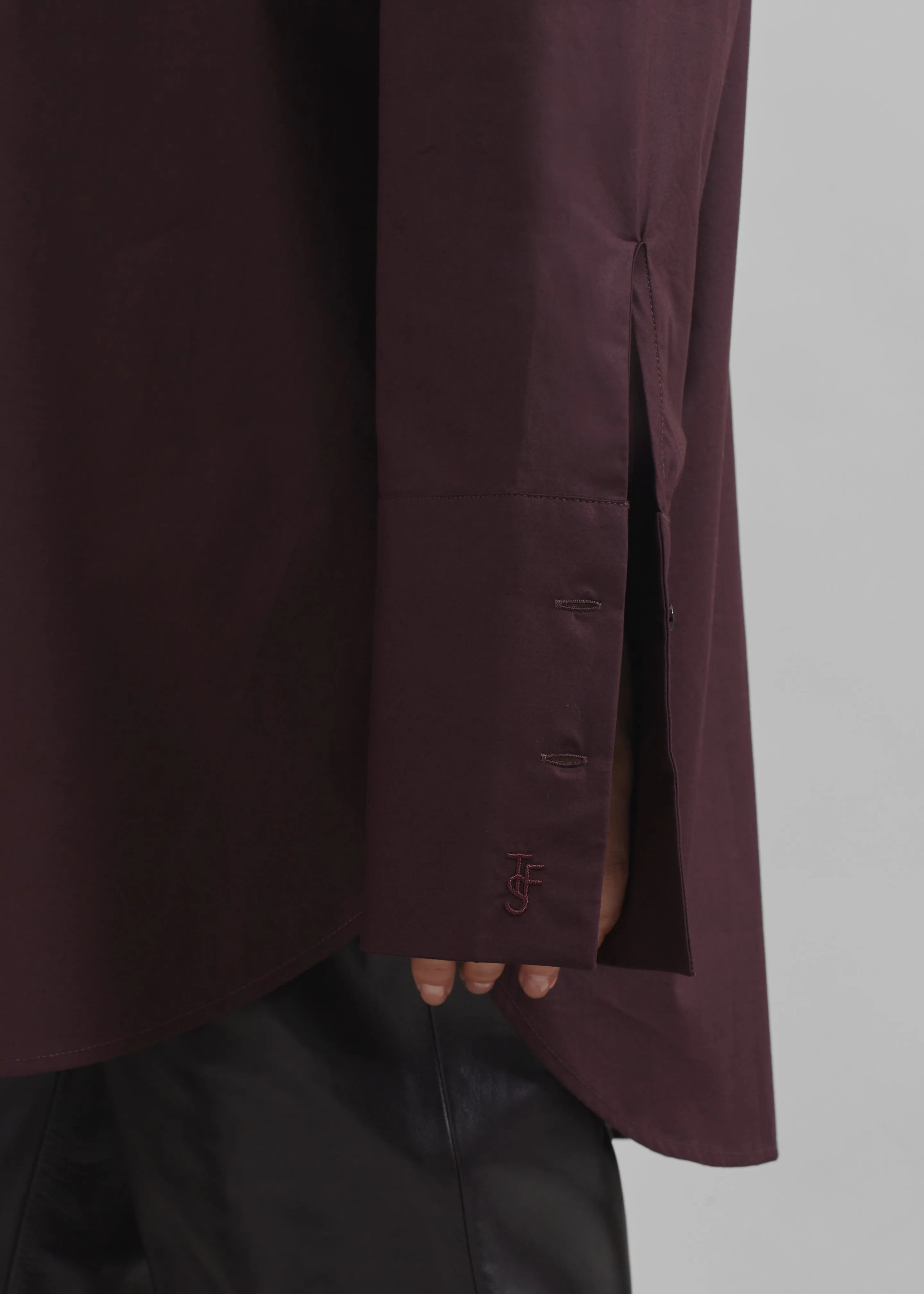 Helen Organic Cotton Long Shirt - Dark Plum sold by Frankie Shop product image thumbnail 5