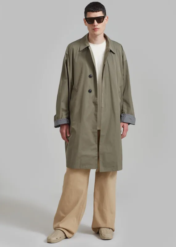 Peter Trench Coat - Eucalyptus sold by Frankie Shop