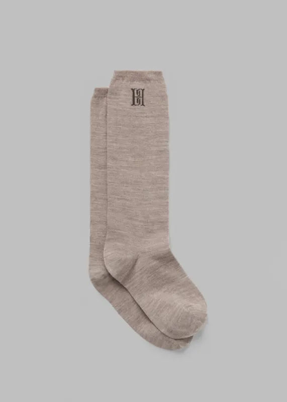 By Malene Birger Leiann Socks - Warm Brown made by By Malene Birger