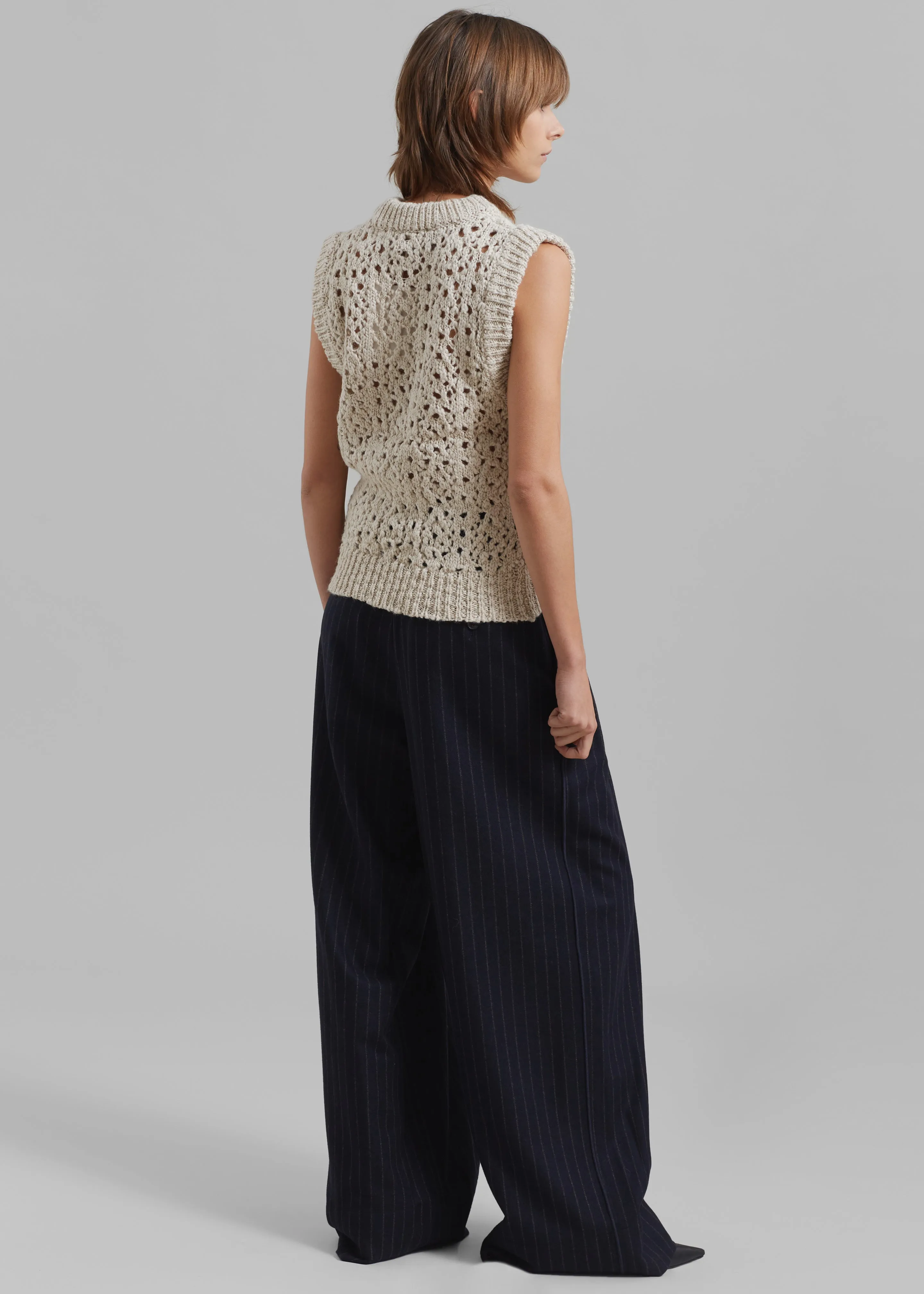 Amomento Crochet Vest - Beige sold by Frankie Shop product image thumbnail 5