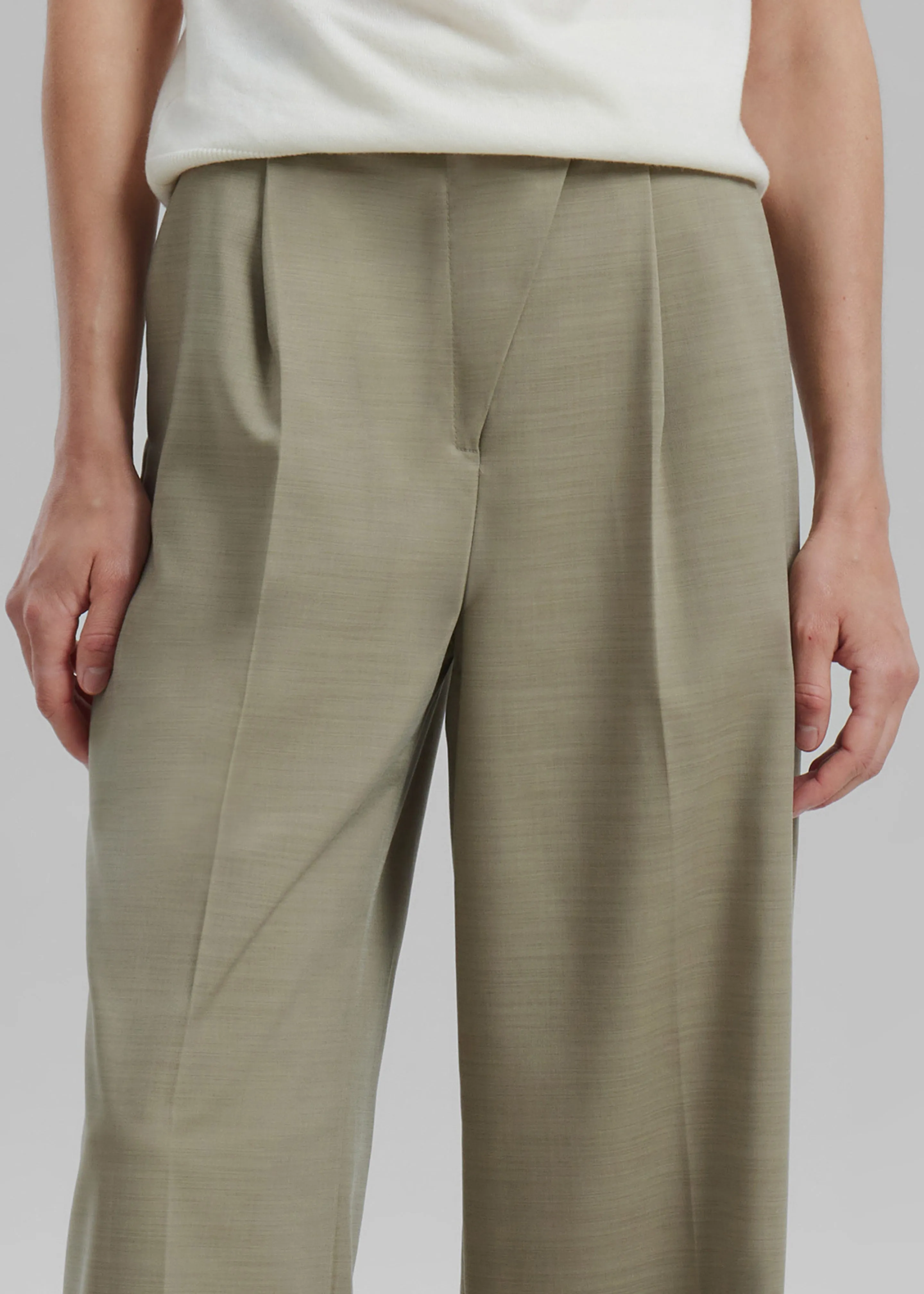 Alia Wide Leg Trousers - Beige sold by Frankie Shop product image thumbnail 4