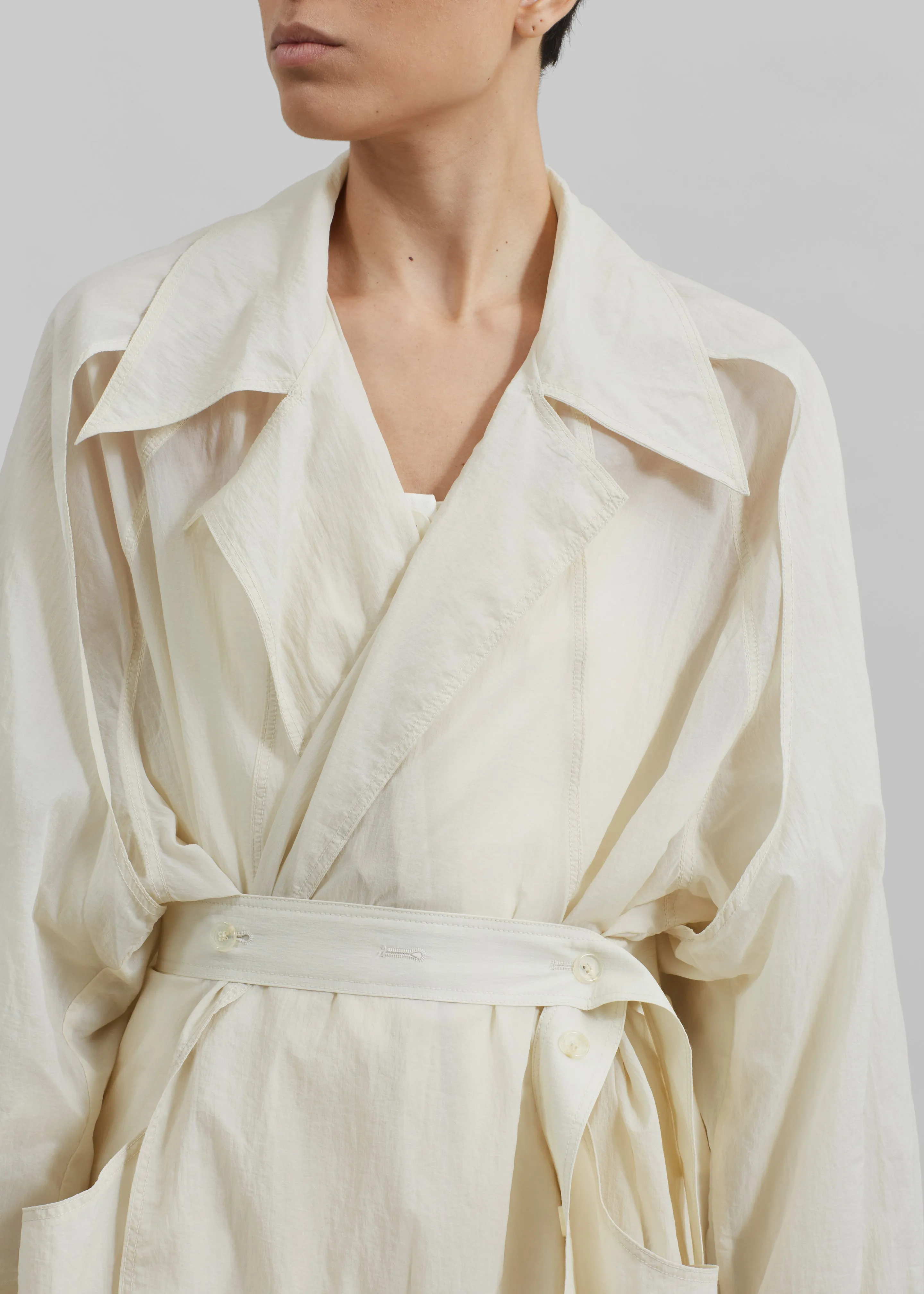 Sal Trench Coat - Ivory sold by Frankie Shop product image thumbnail 4
