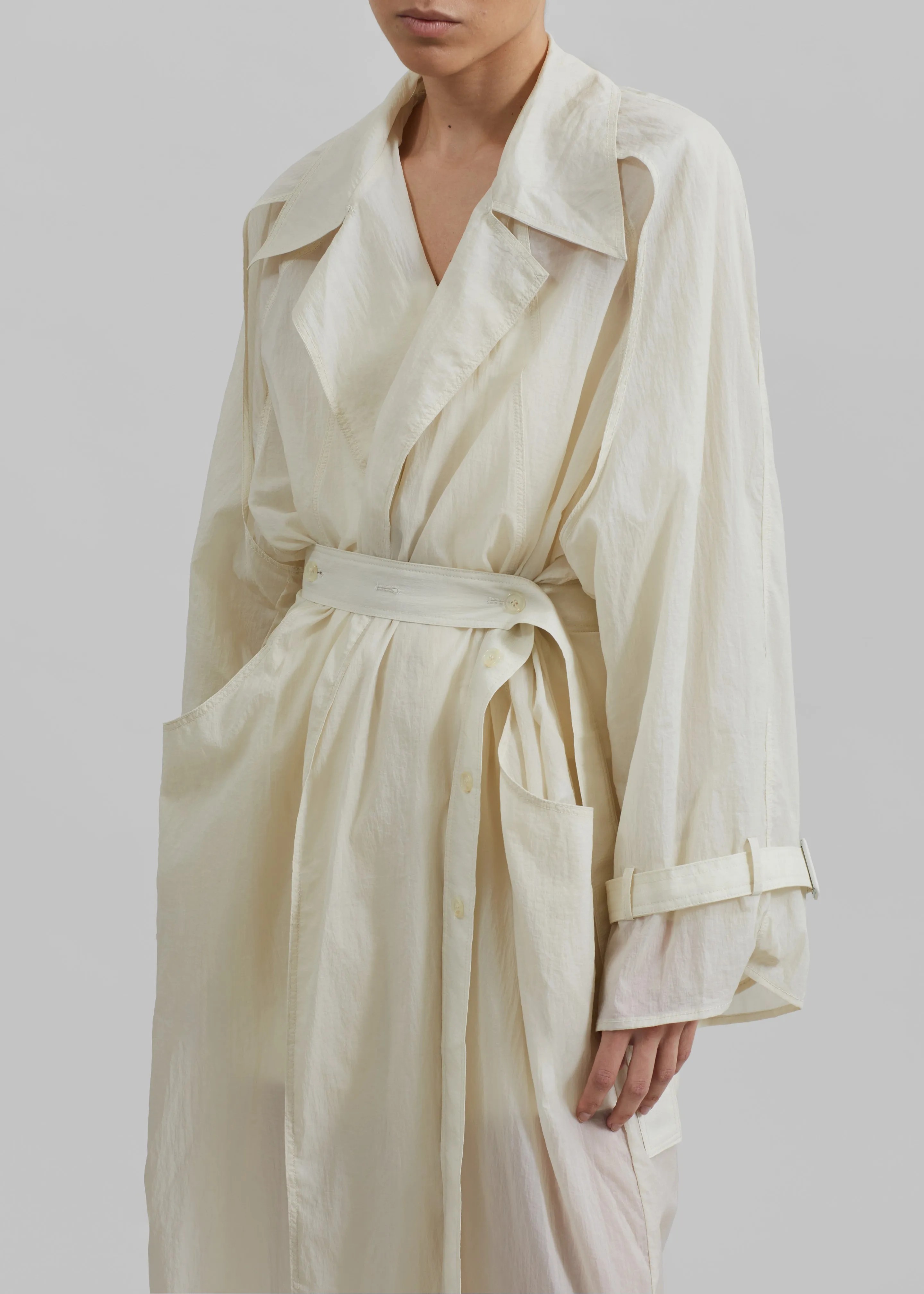 Sal Trench Coat - Ivory sold by Frankie Shop product image thumbnail 2