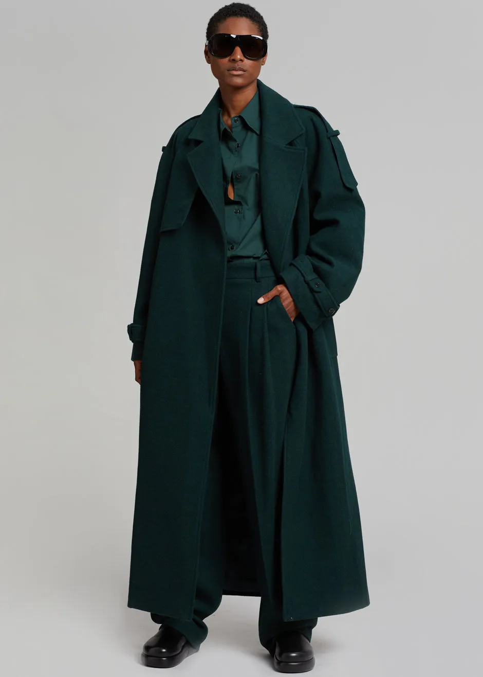 Layton Wool Suit Pants - Bottle Green sold by Frankie Shop product image thumbnail 3