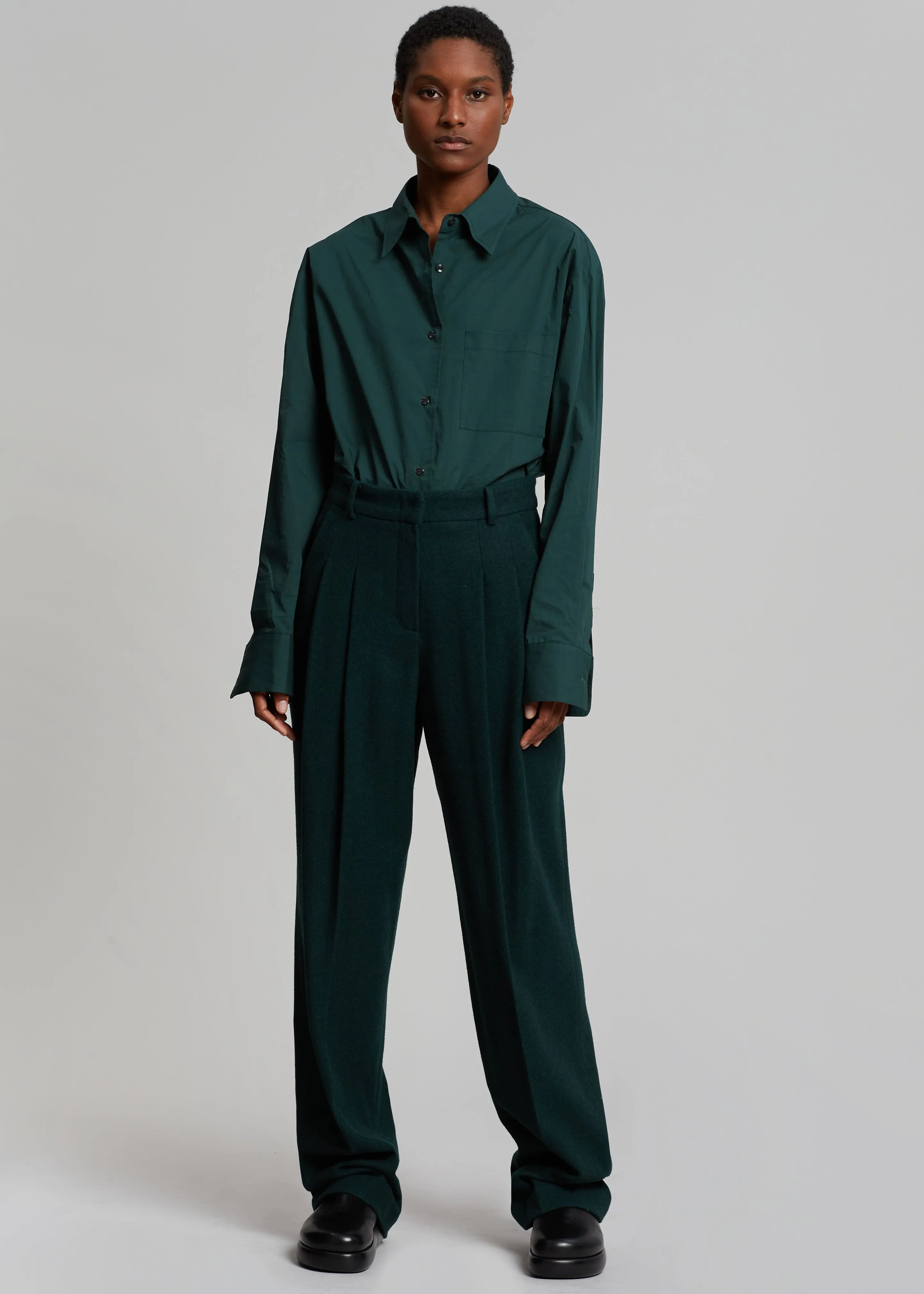 Layton Wool Suit Pants - Bottle Green sold by Frankie Shop product image thumbnail 5