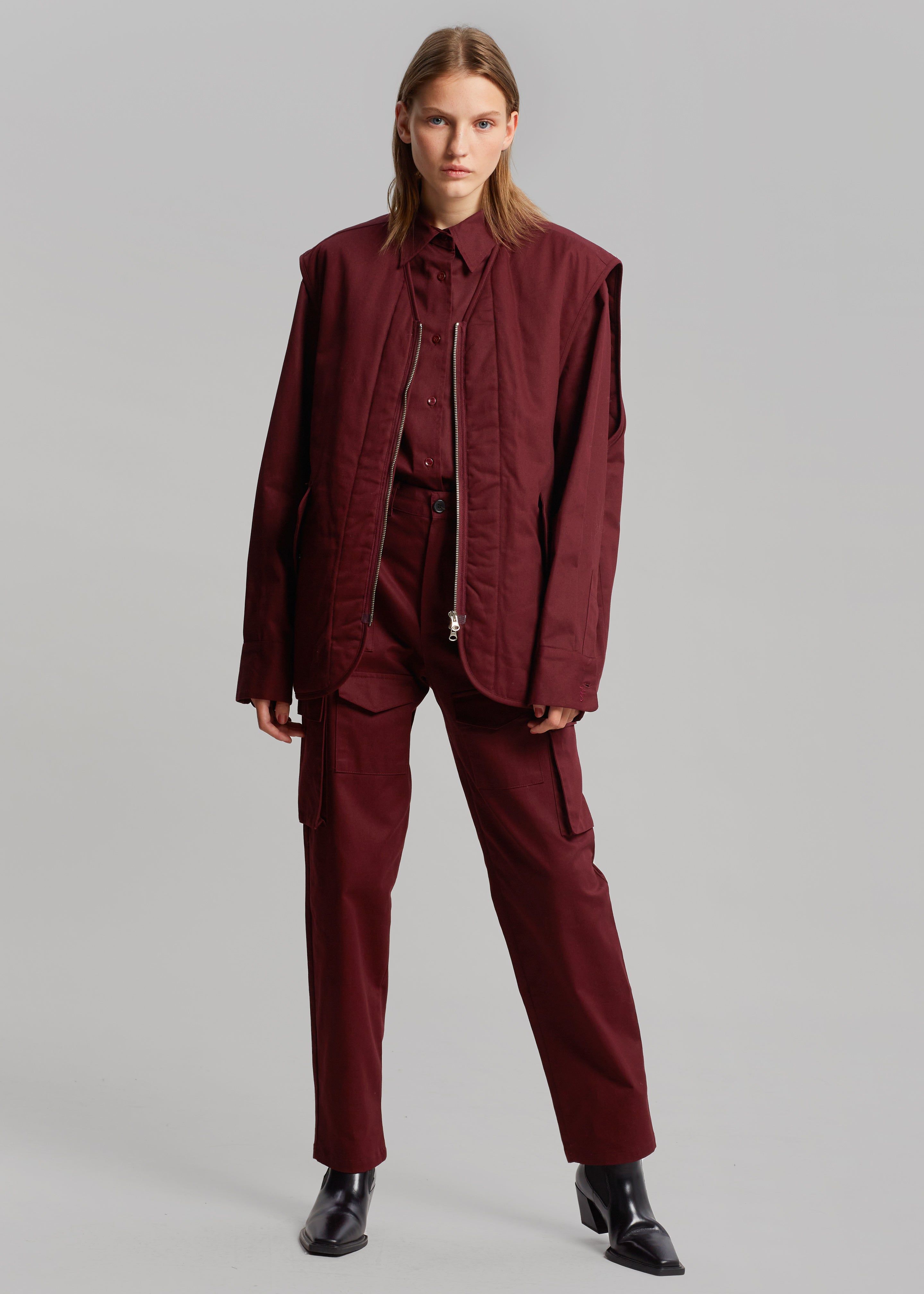 Carrie Twill Cargo Pants - Burgundy sold by Frankie Shop product image thumbnail 5
