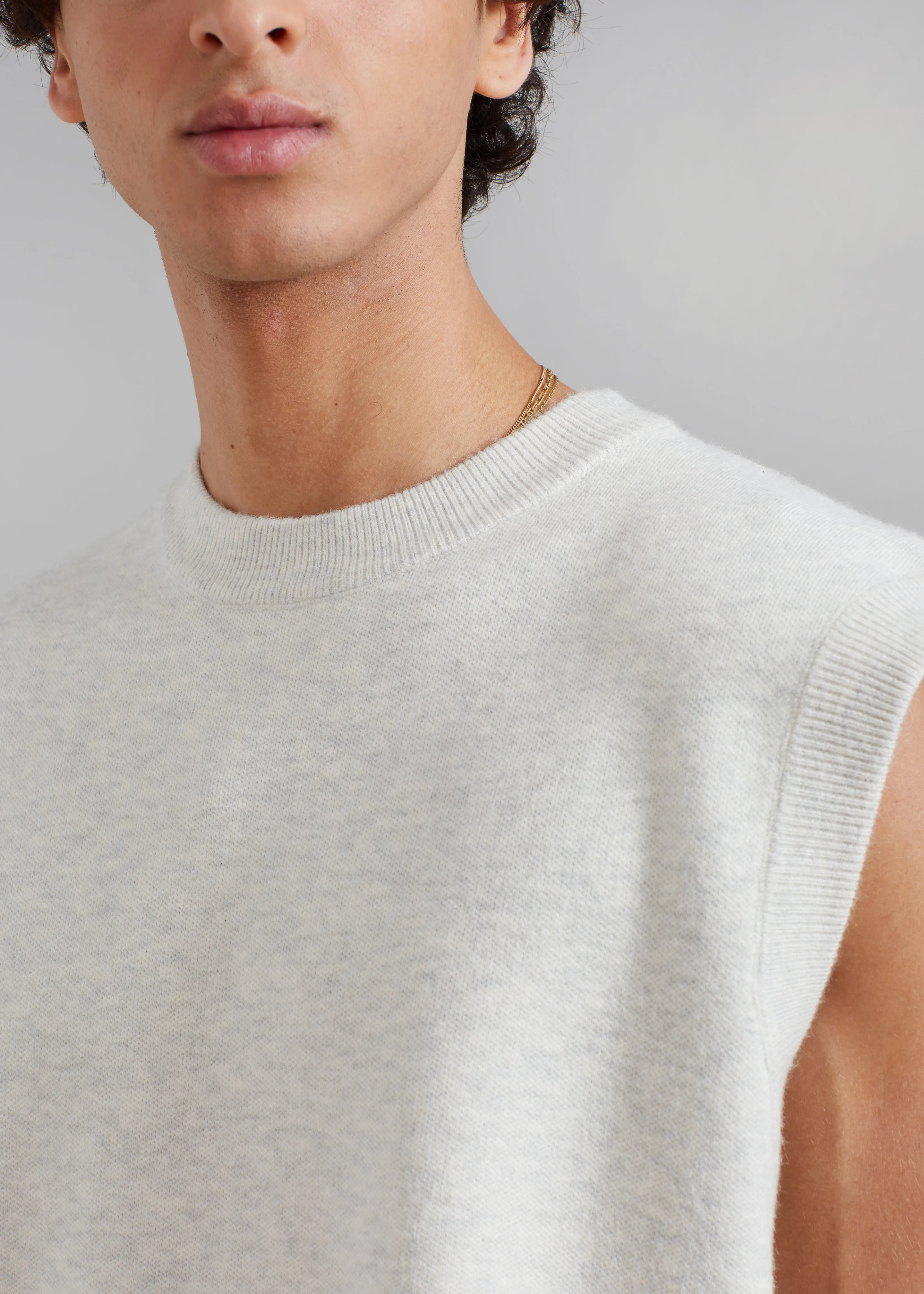 Owen Knit Vest - Grey Melange sold by Frankie Shop product image thumbnail 4