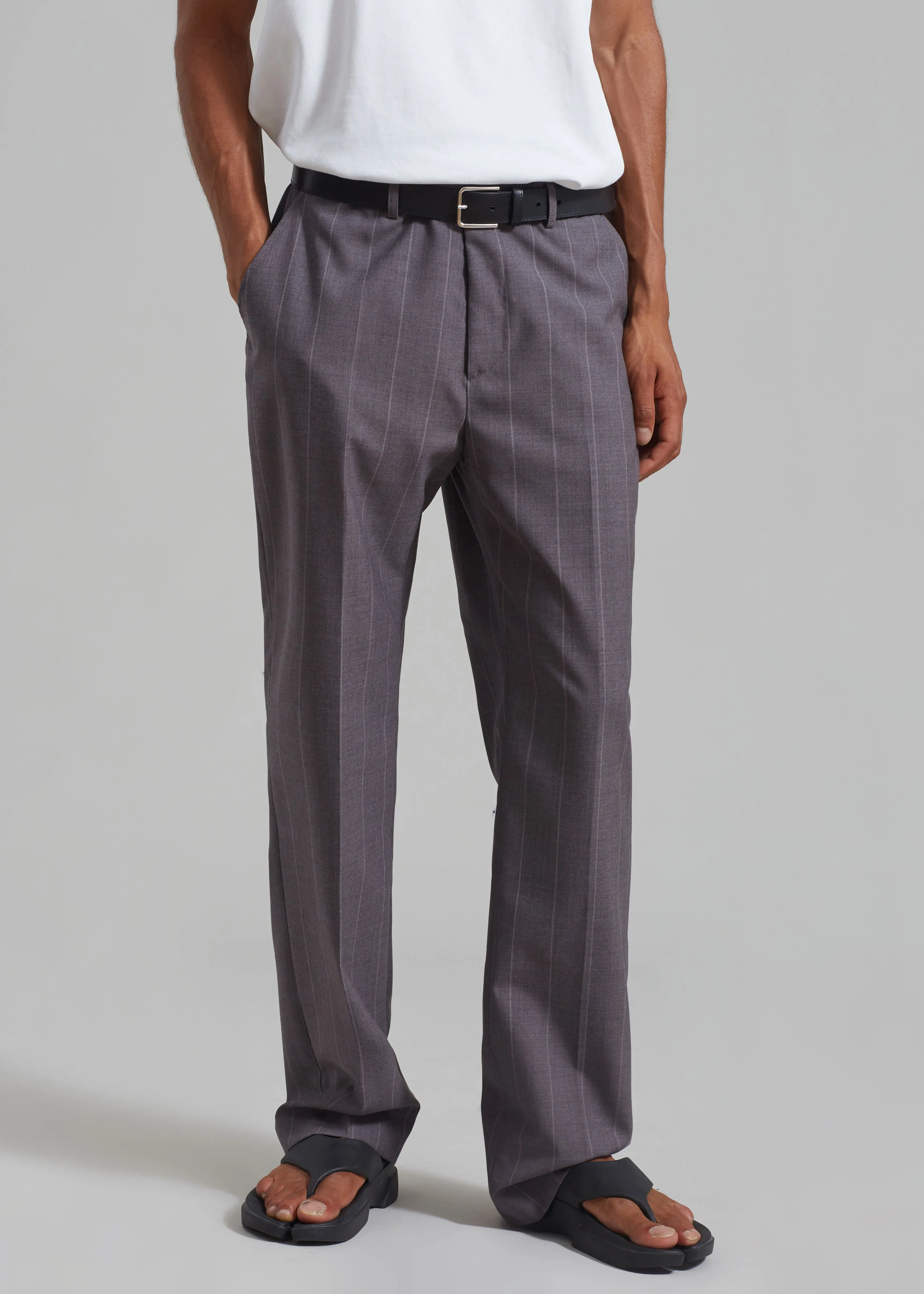 Boone Suit Pants - Grey Stripe sold by Frankie Shop product image thumbnail 4