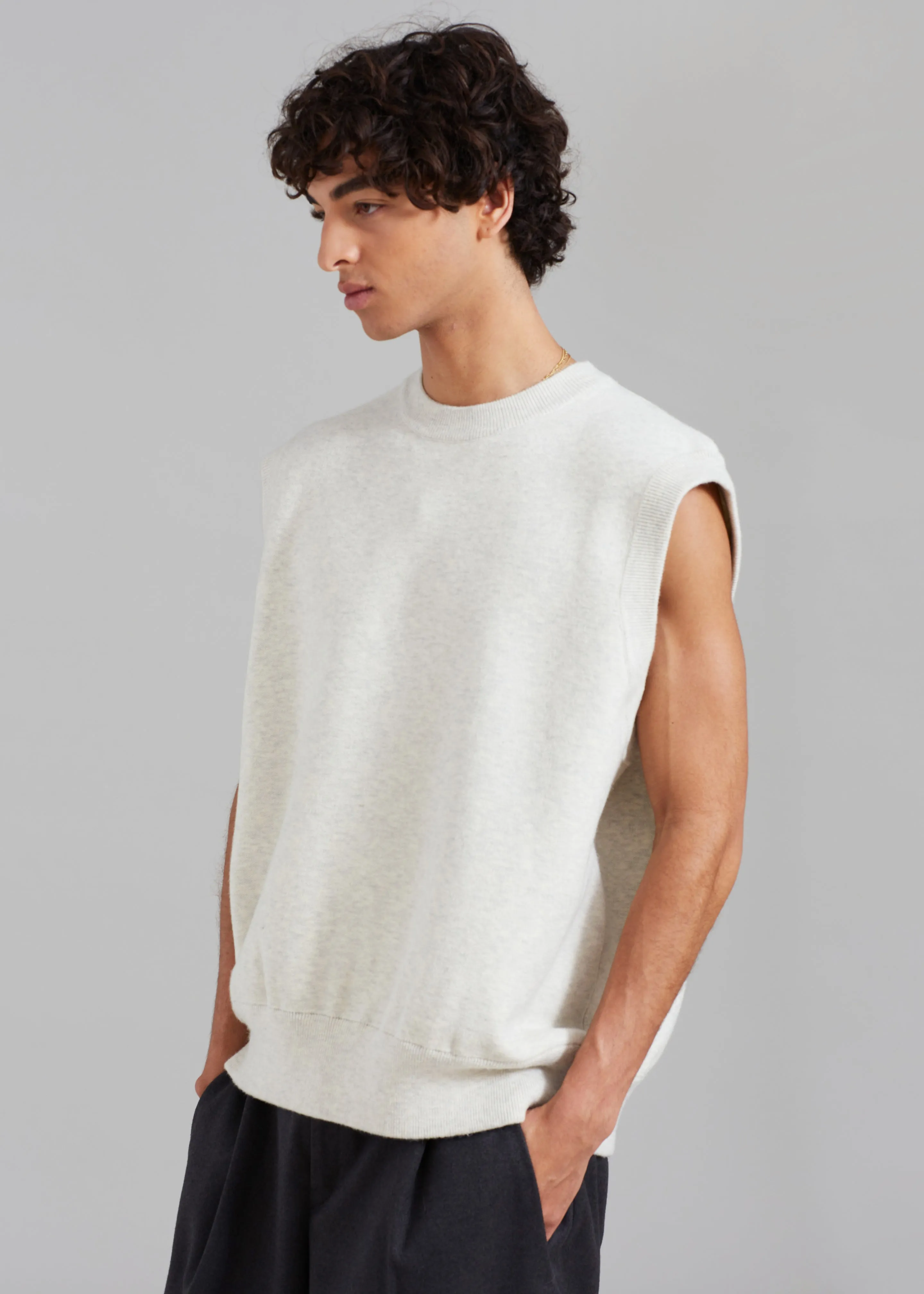 Owen Knit Vest - Grey Melange sold by Frankie Shop product image thumbnail 3