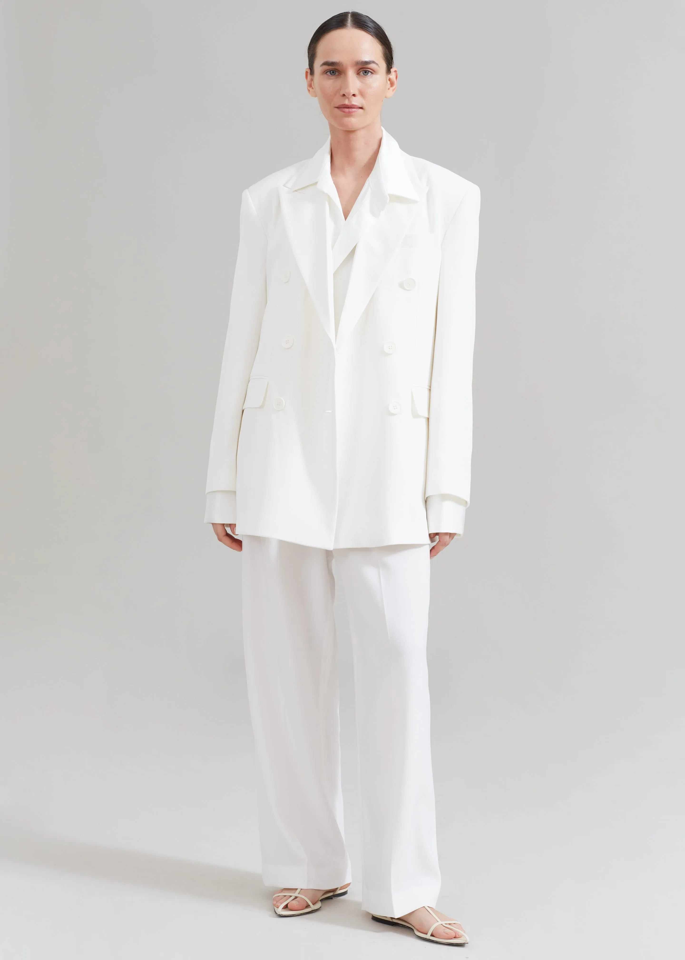 Nessi Double Breasted Blazer - White sold by Frankie Shop product image thumbnail 4