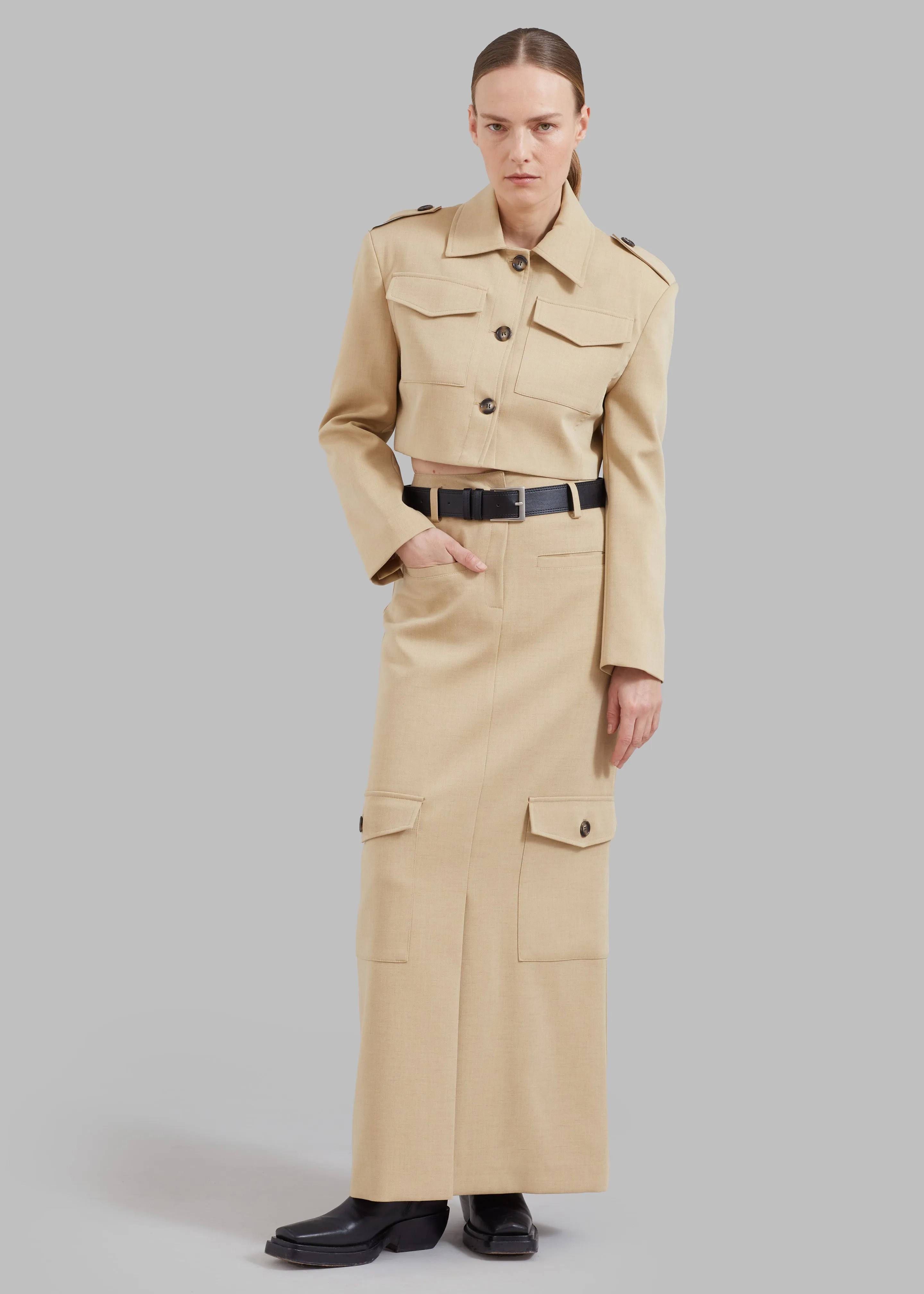 Eden Long Cargo Skirt - Beige sold by Frankie Shop product image thumbnail 5
