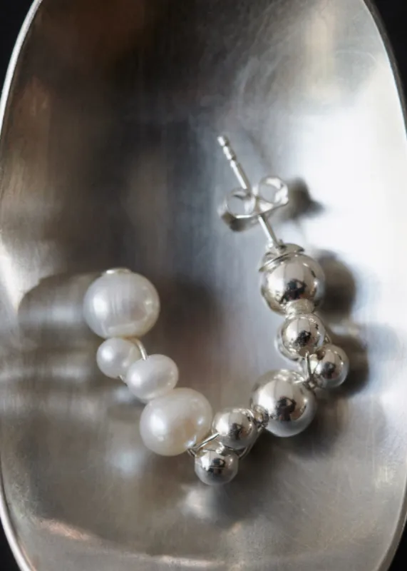 Completedworks Every Cloud Has A Silver Lining Earrings - Pearl/Sterling Silver sold by Frankie Shop