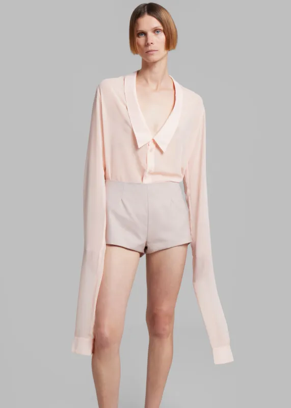 Coperni Open Collar Shirt - Peach made by Frankie Shop