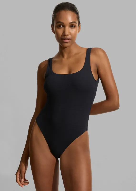 Matteau Nineties Maillot Swimsuit - Navy Crinkle made by Matteau