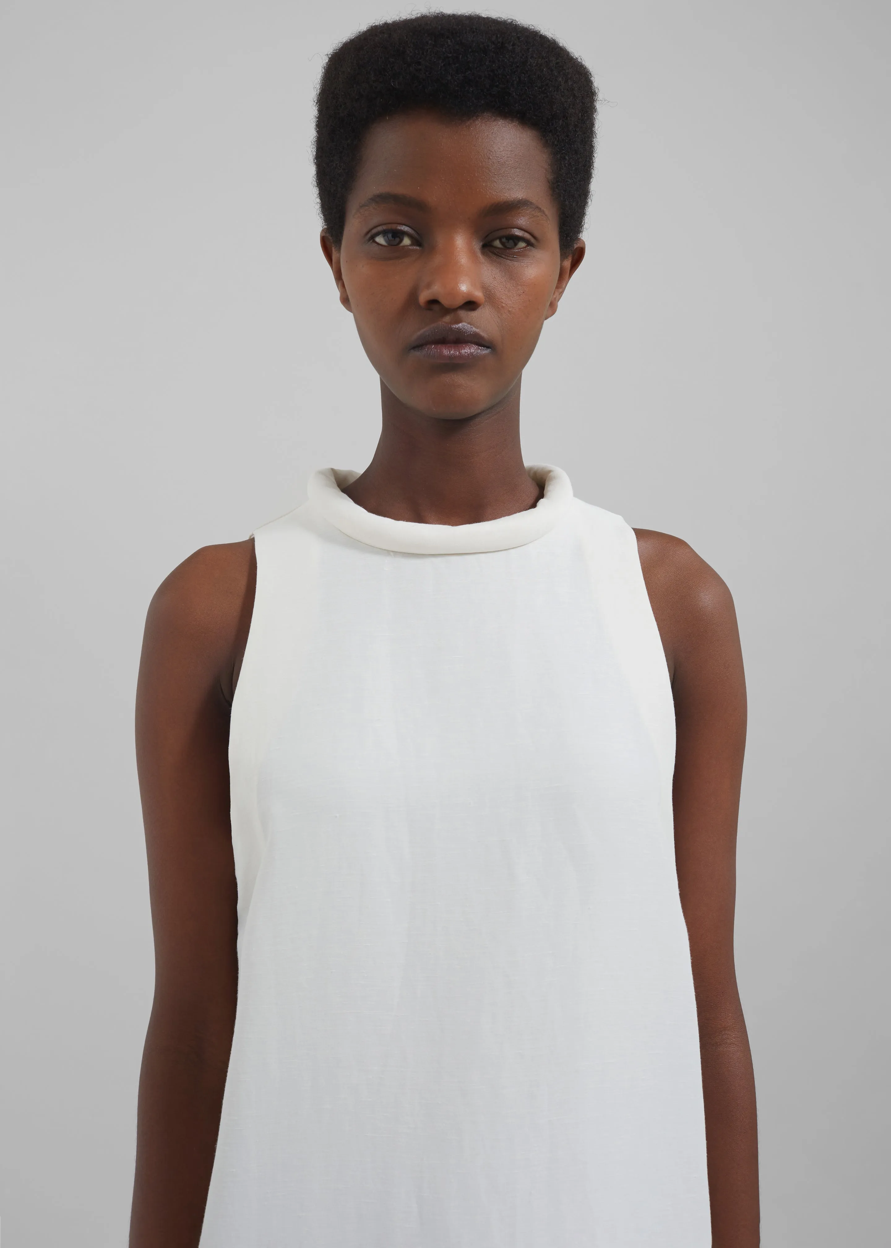 Loulou Studio Rivida Mixed Linen Dress - Ivory sold by Frankie Shop product image thumbnail 5