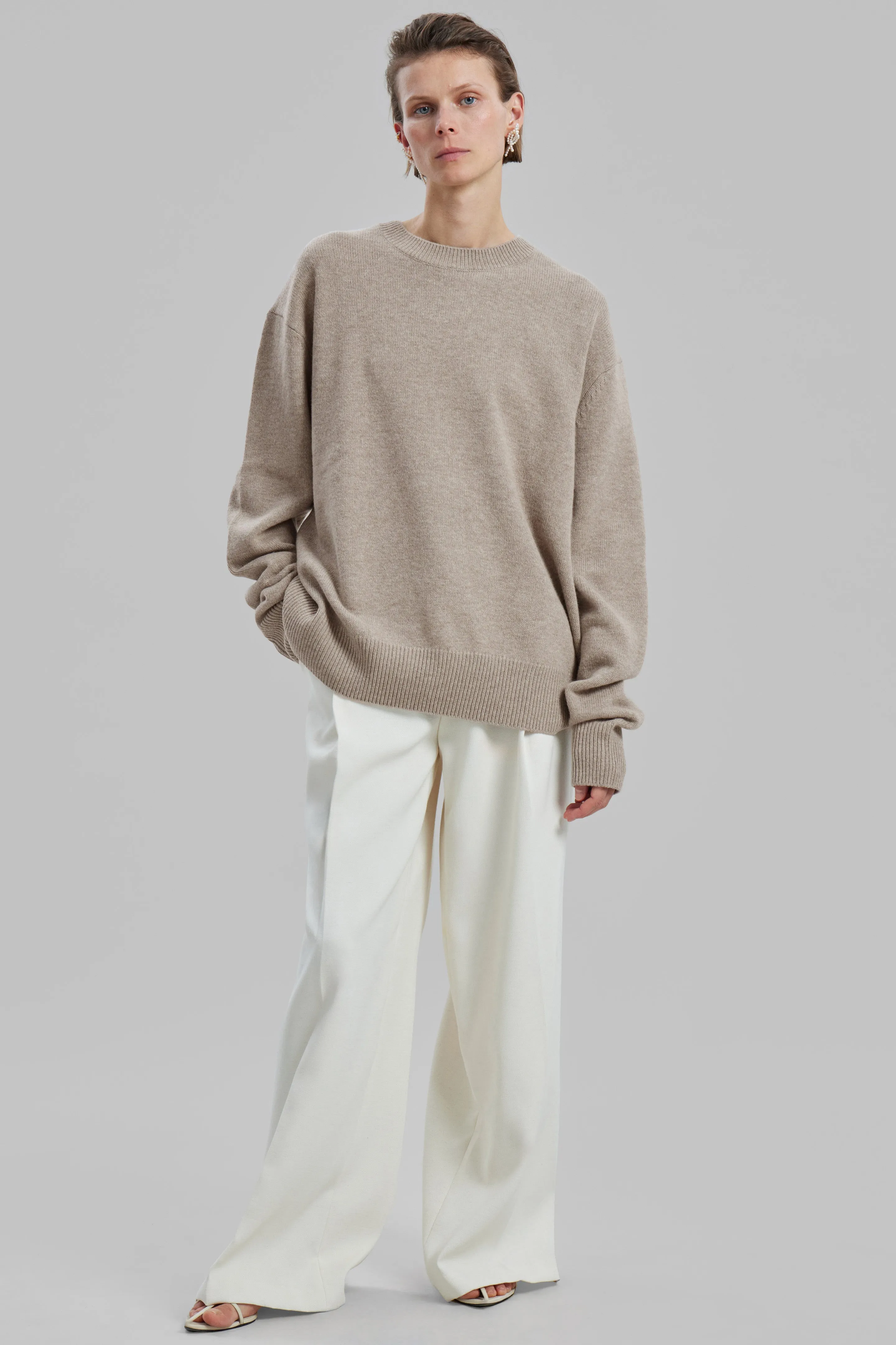 Quinton Crew Neck Sweater - Beige Melange sold by Frankie Shop product image thumbnail 2