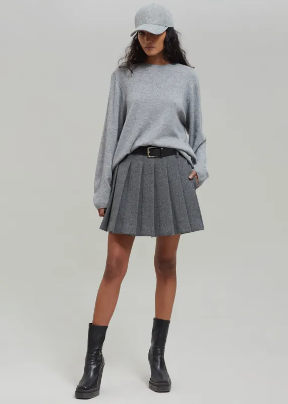 Tokyo Wool Pleated Skort - Grey made by Frankie Shop