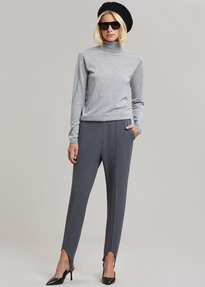 Nanushka Darby Stirrup Suit Pants - Grey sold by Frankie Shop