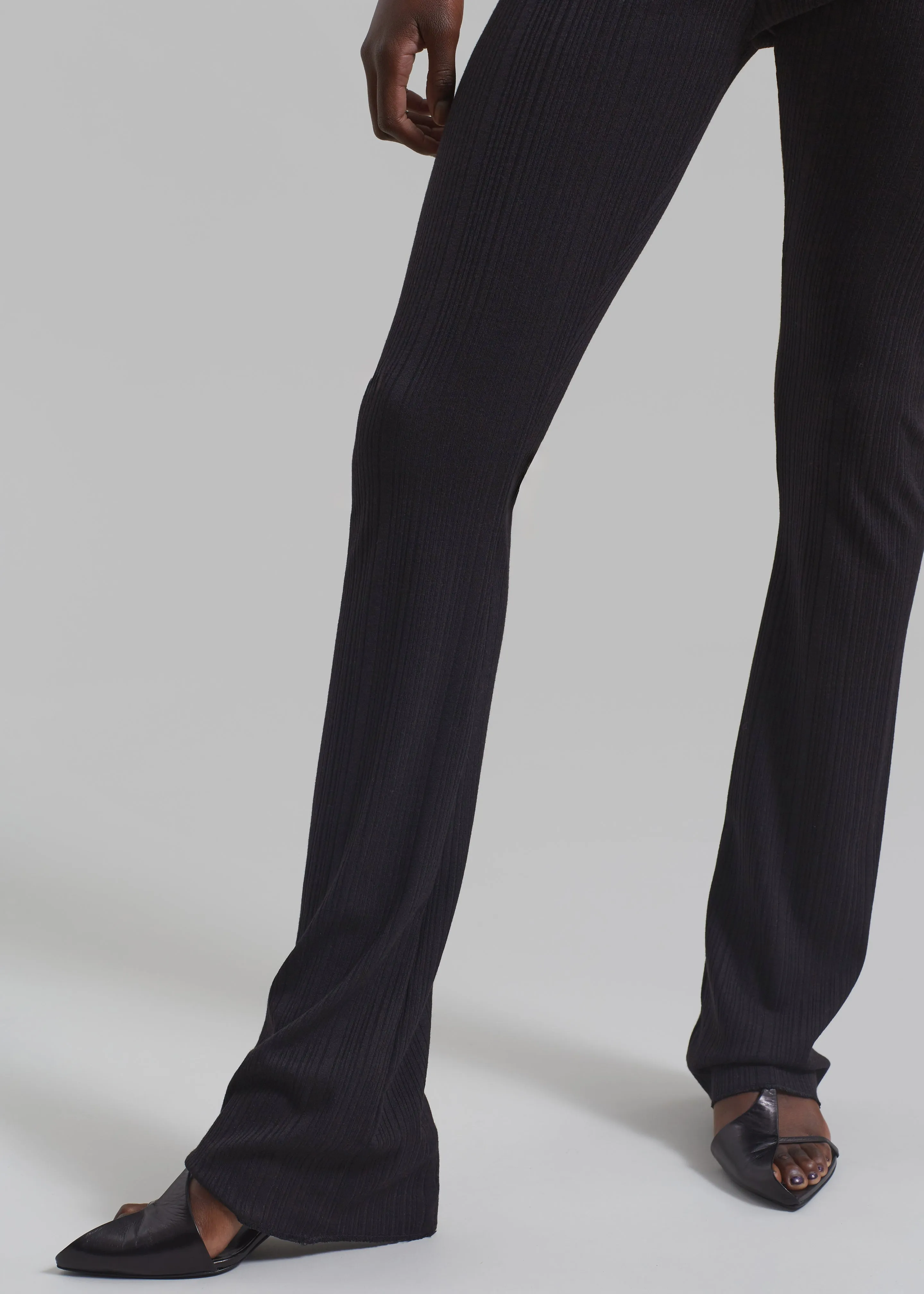 Akimi Ribbed Pants - Black sold by Frankie Shop product image thumbnail 4