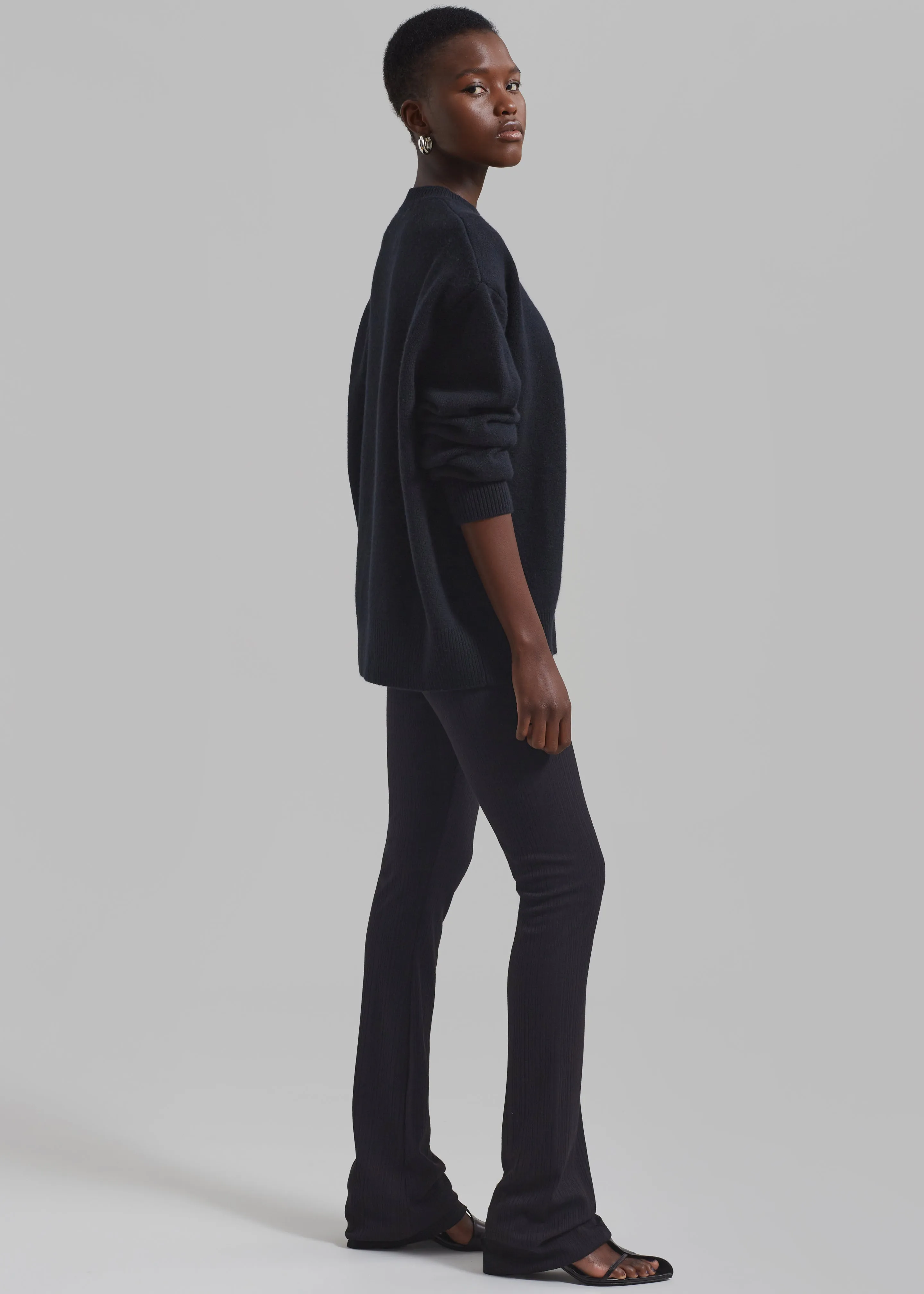 Akimi Ribbed Pants - Black sold by Frankie Shop product image thumbnail 3