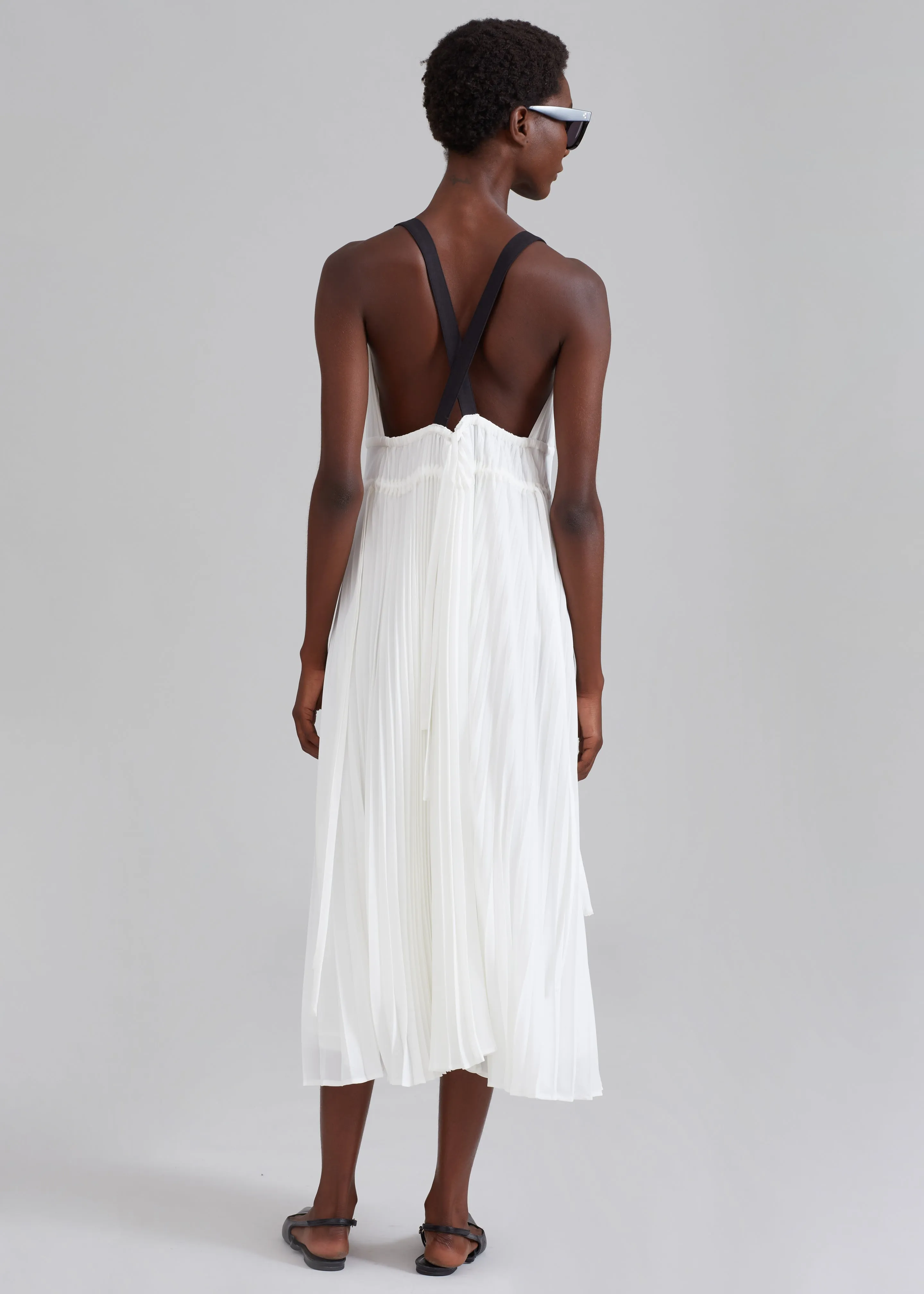 Proenza Schouler White Label Broomstick Pleated Tank Dress - Off White sold by Frankie Shop product image thumbnail 3