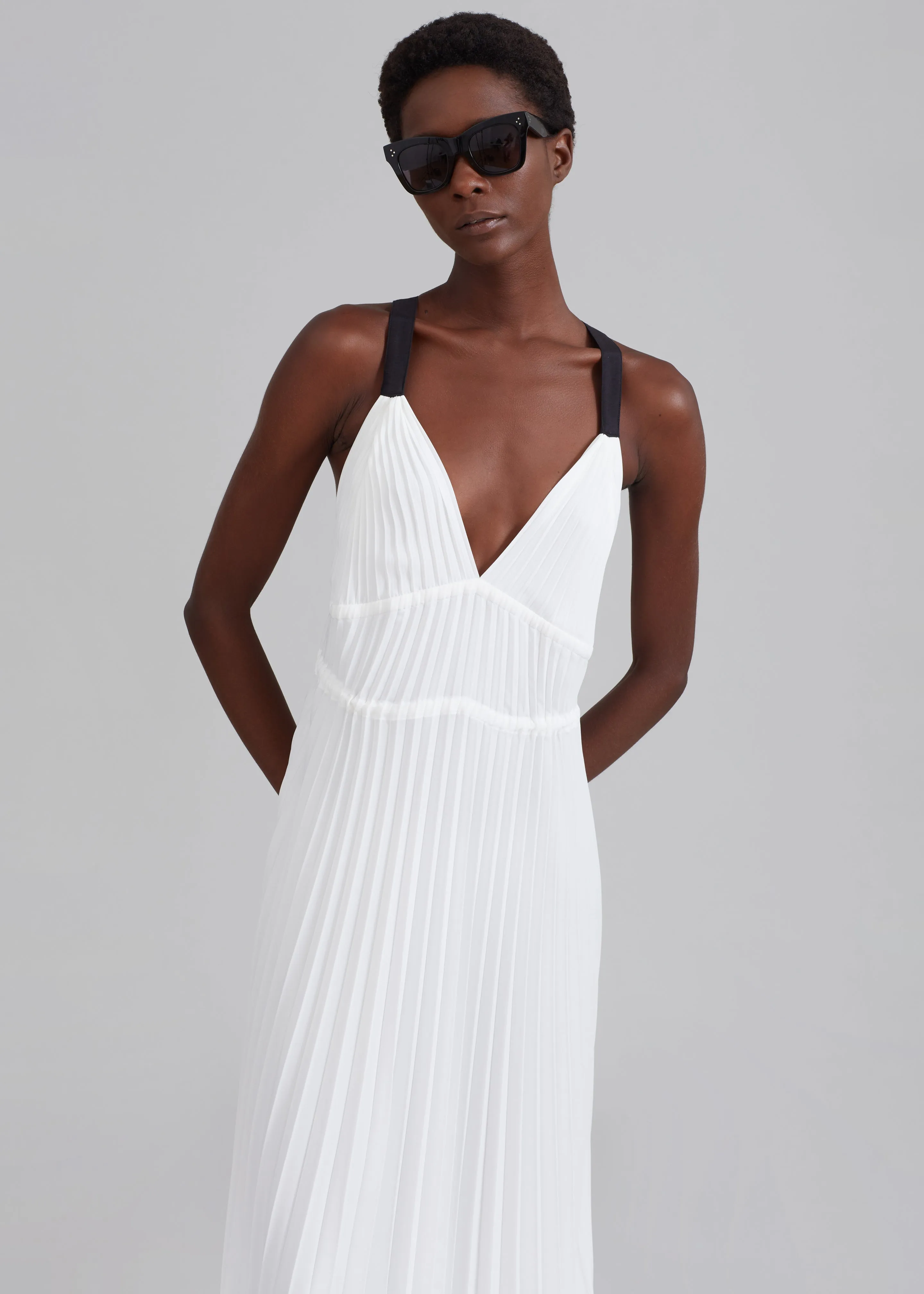 Proenza Schouler White Label Broomstick Pleated Tank Dress - Off White sold by Frankie Shop product image thumbnail 2