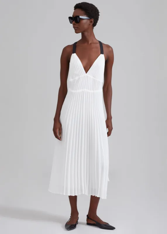 Proenza Schouler White Label Broomstick Pleated Tank Dress - Off White made by Proenza Schouler