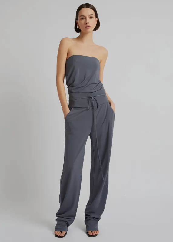 Christopher Esber Tie Waist Pant - Charcoal sold by Frankie Shop