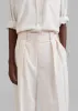 Tansy Fluid Pleated Trousers - Beige Pinstripe sold by Frankie Shop
